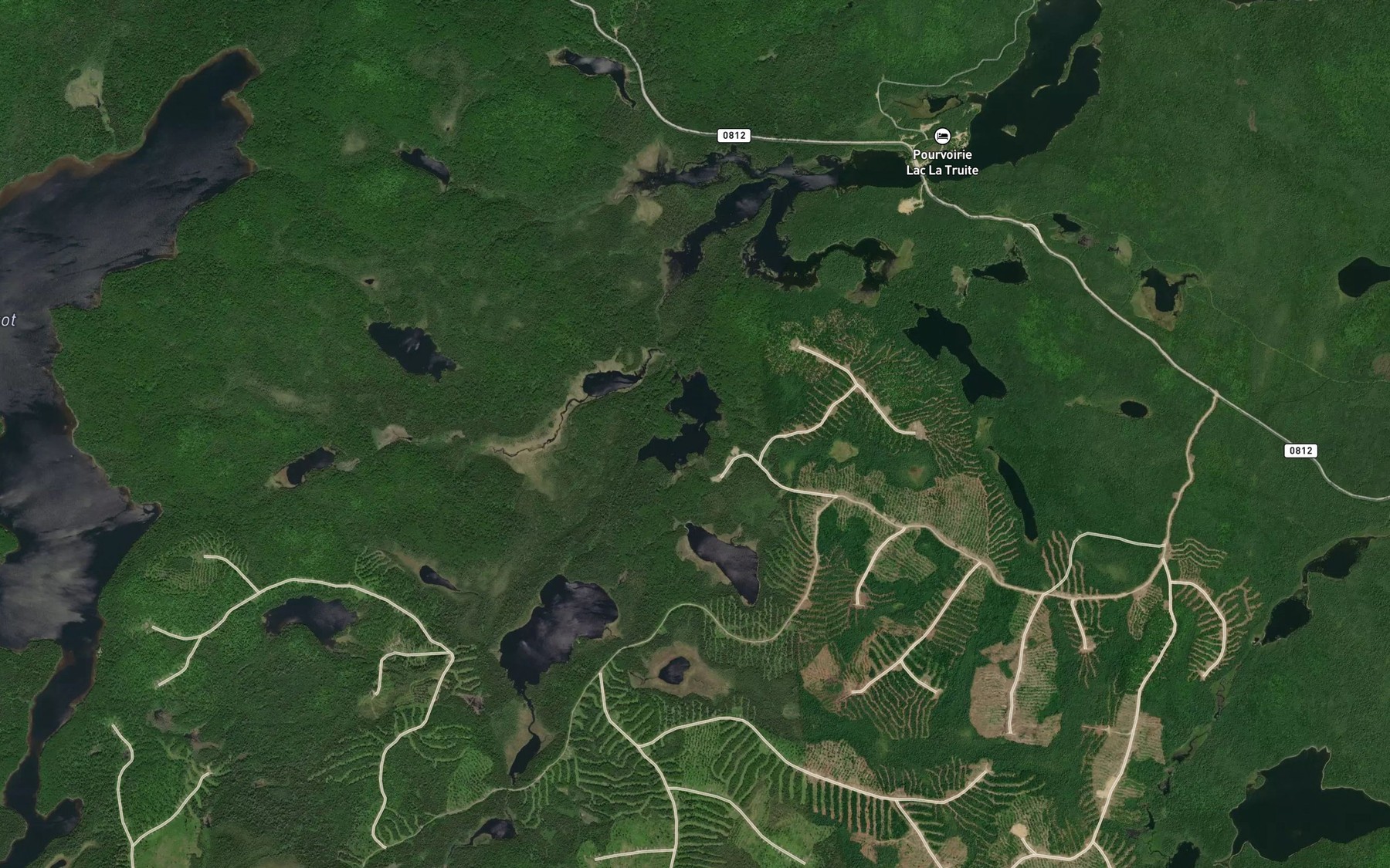 Satellite map of the Lac Oublie