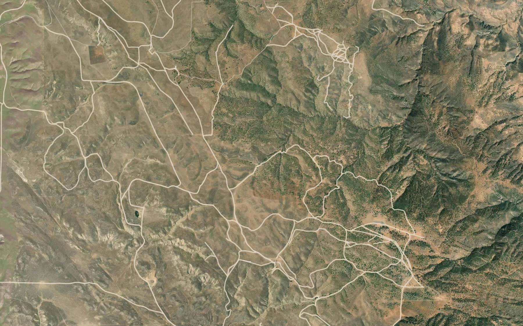 Satellite map of the McLain Spring