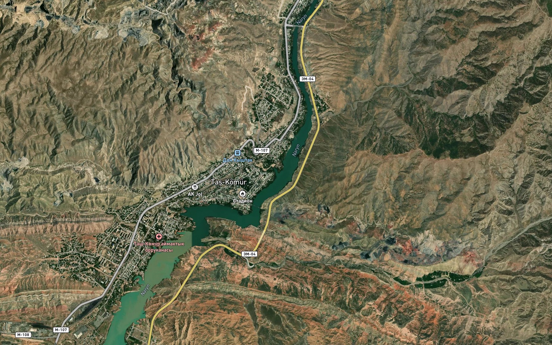 Satellite map of the Karagandy