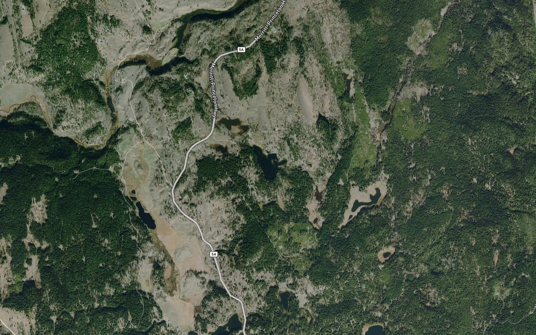 Satellite map of the Batstone Lake
