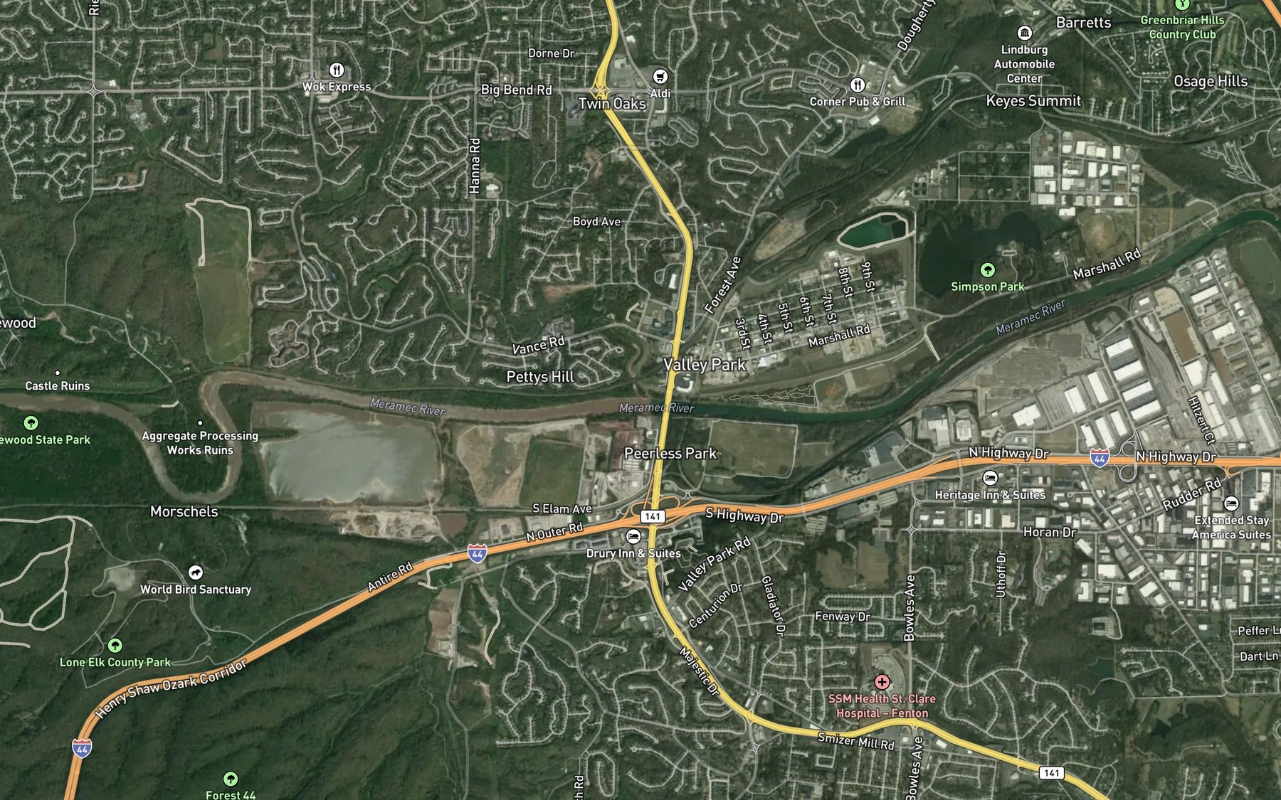 Satellite map of the Spot 3