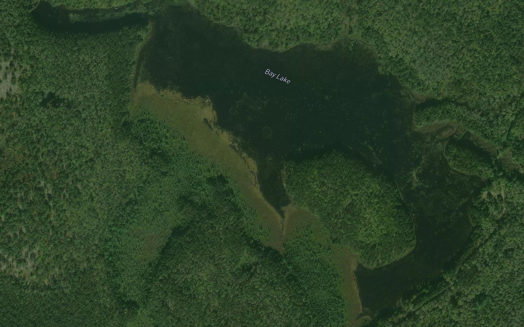 Satellite map of the Bay Lake
