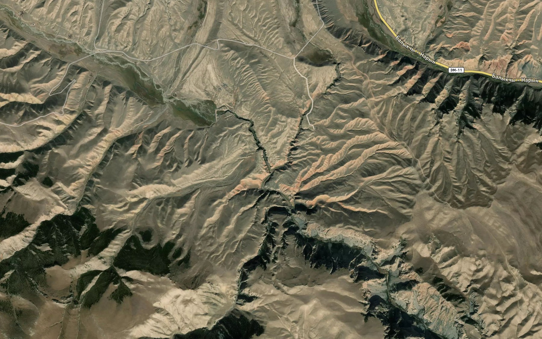 Satellite map of the Tetyrsaz