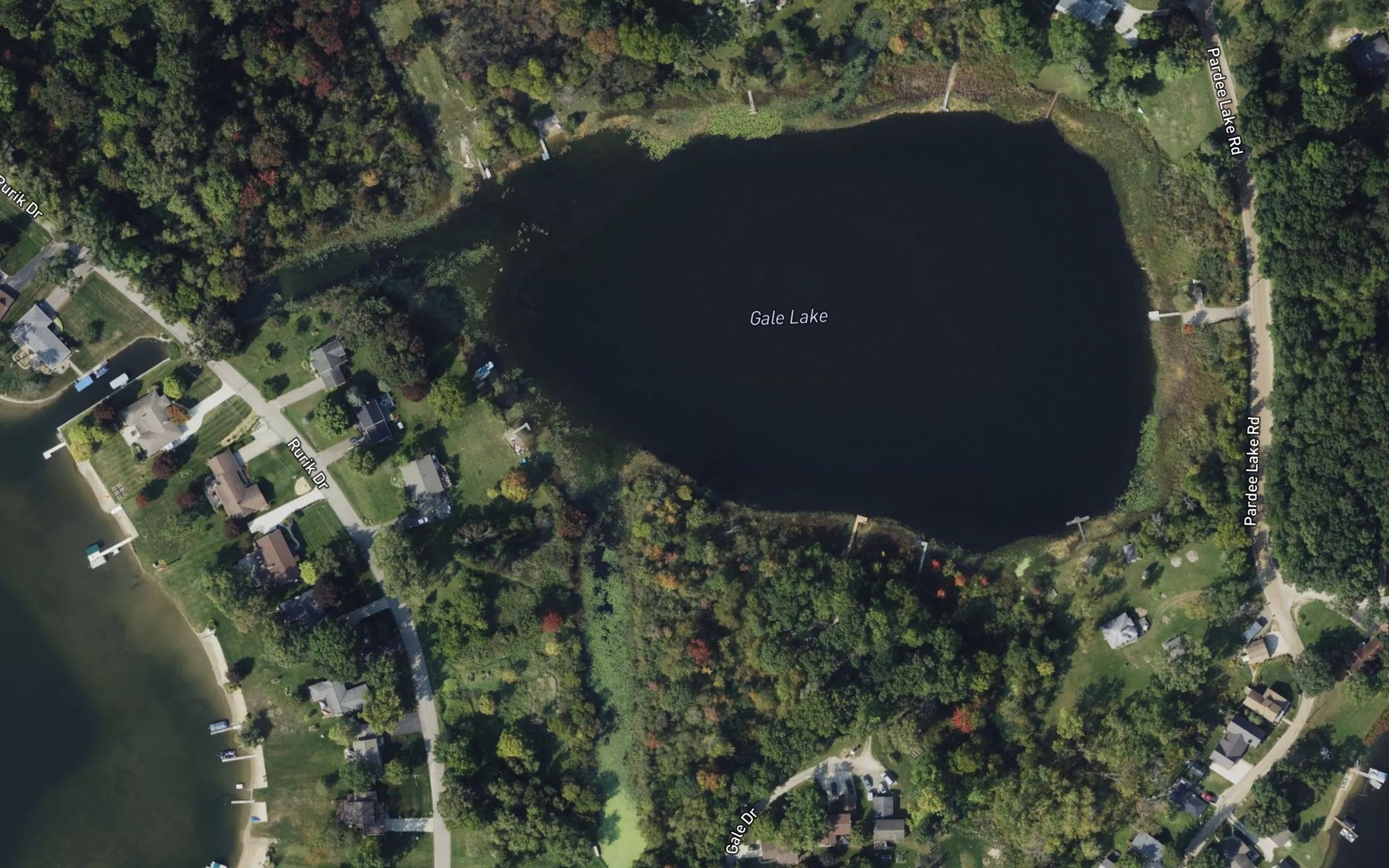 Satellite map of the Gale Lake