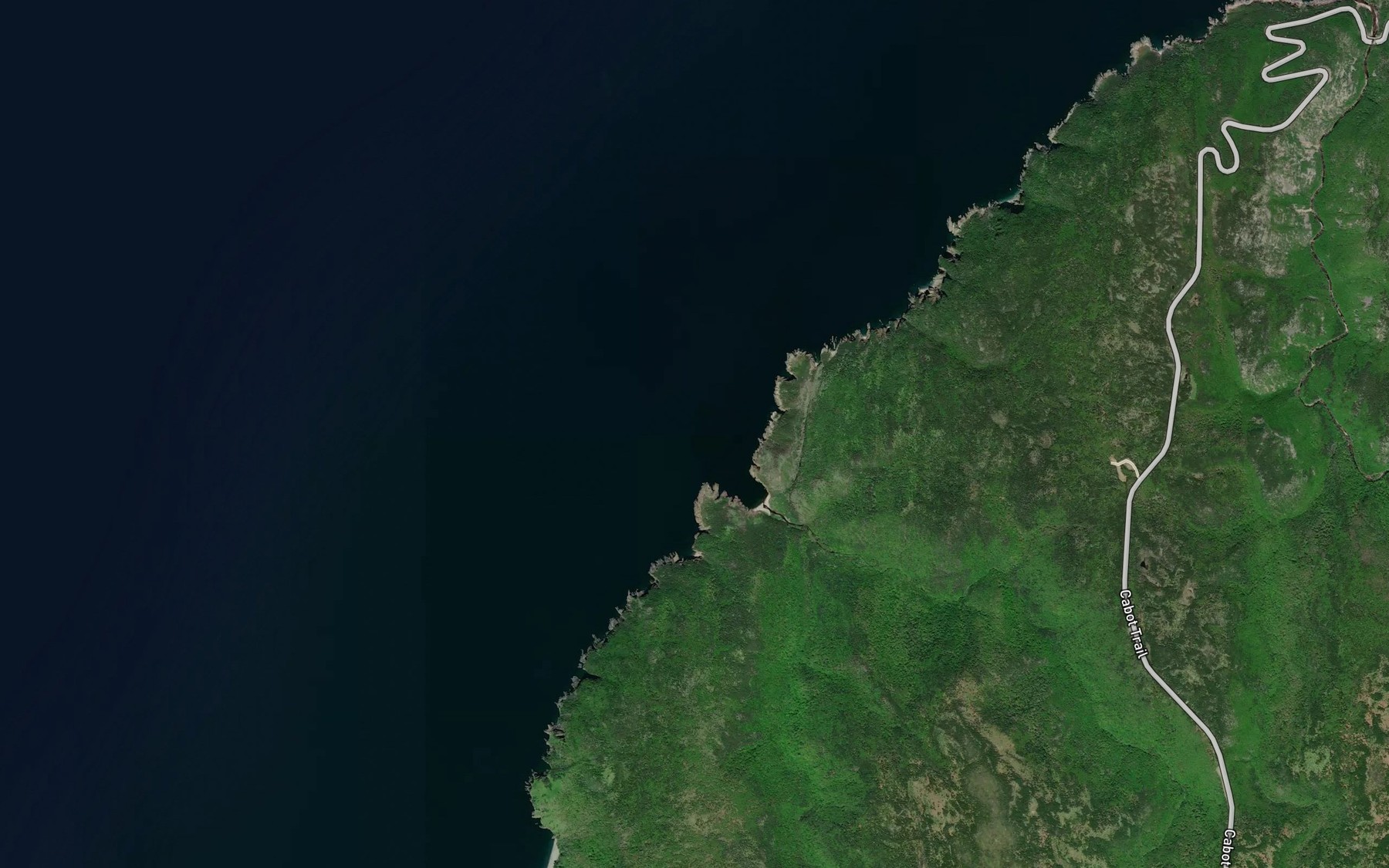 Satellite map of the South Fishing Cove River