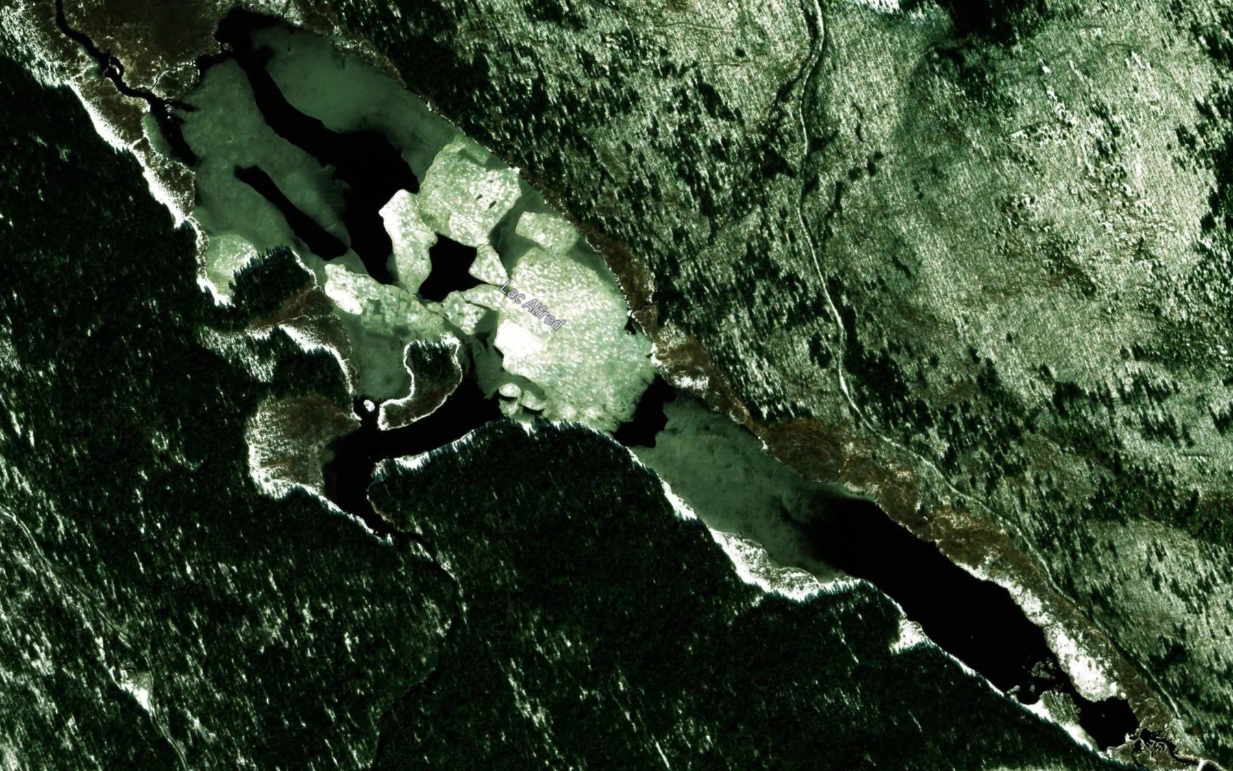 Satellite map of the Lac Alfred
