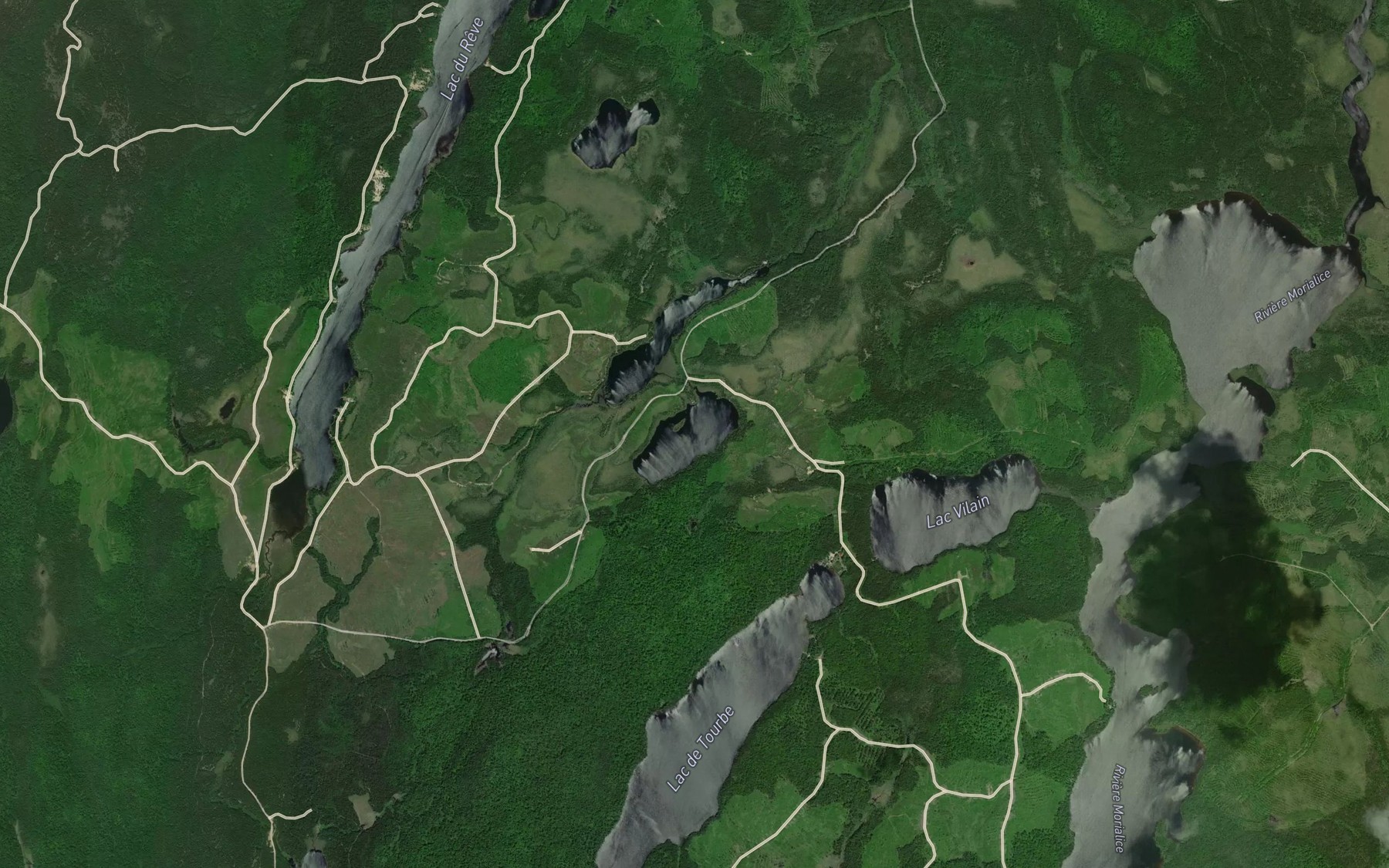Satellite map of the Lac Pigeon