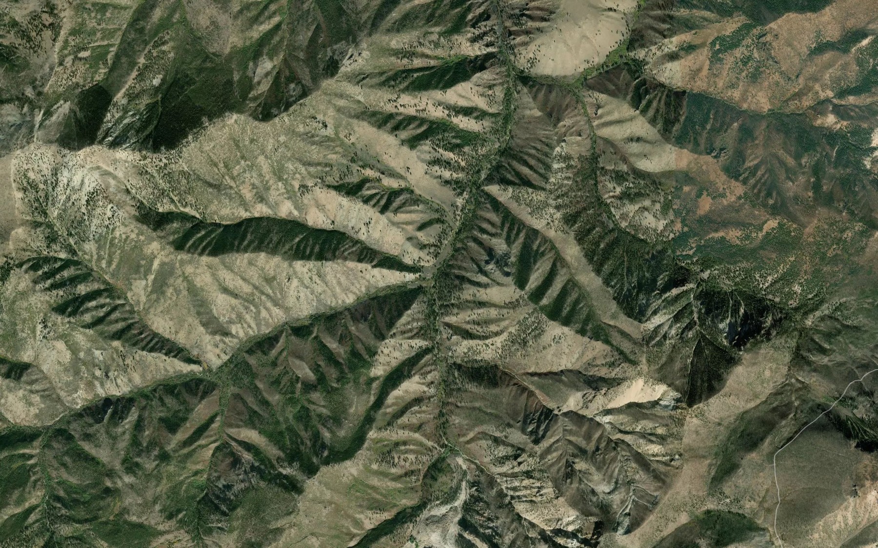 Satellite map of the Blue Lake Creek
