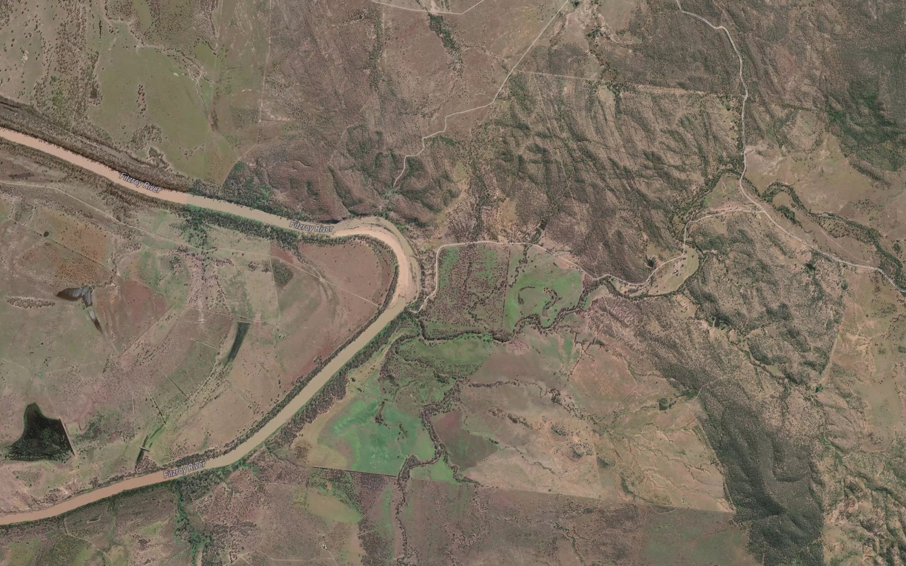 Satellite map of the Breakfast Creek