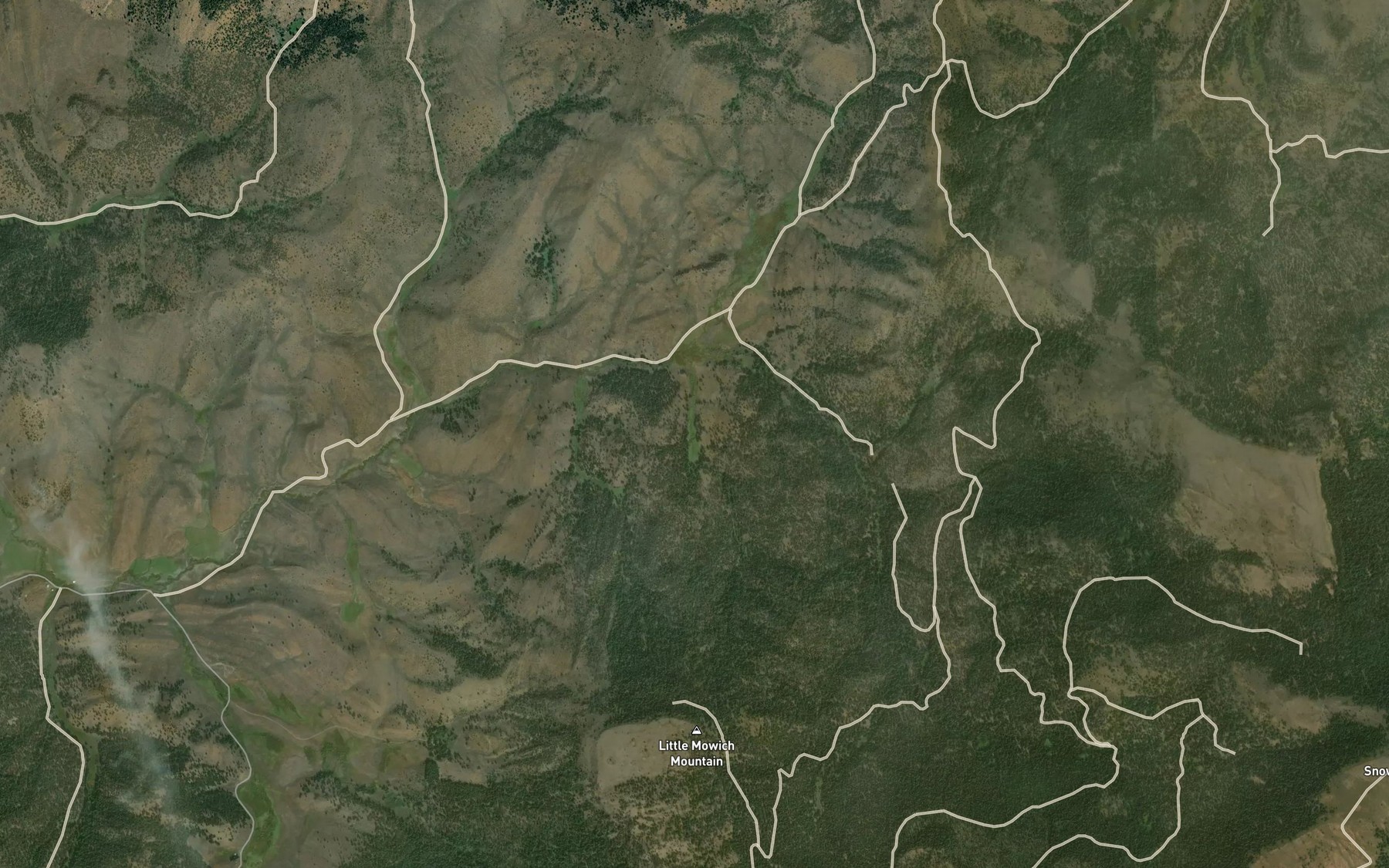 Satellite map of the Beaver Reservoir