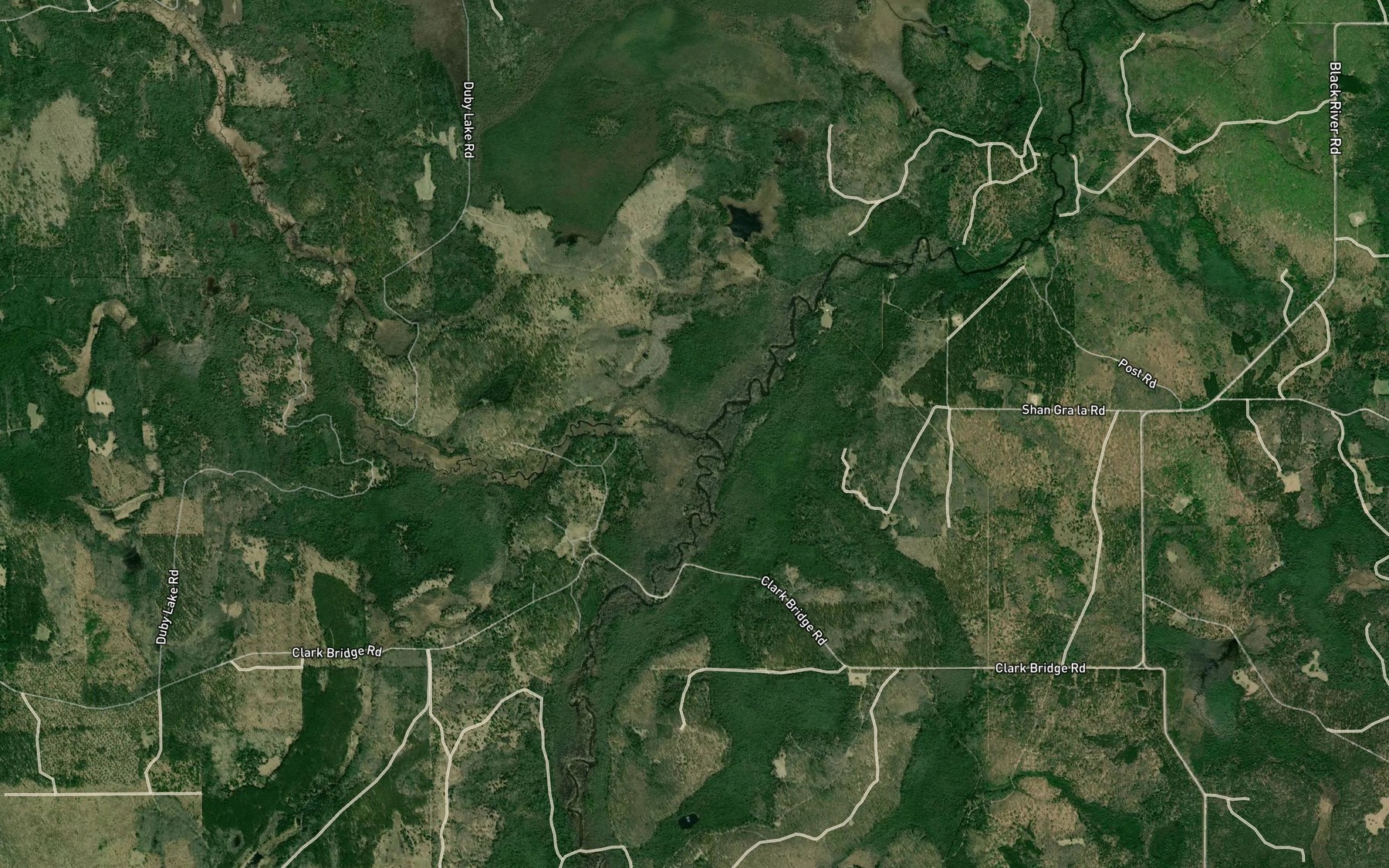 Satellite map of the McMasters Creek