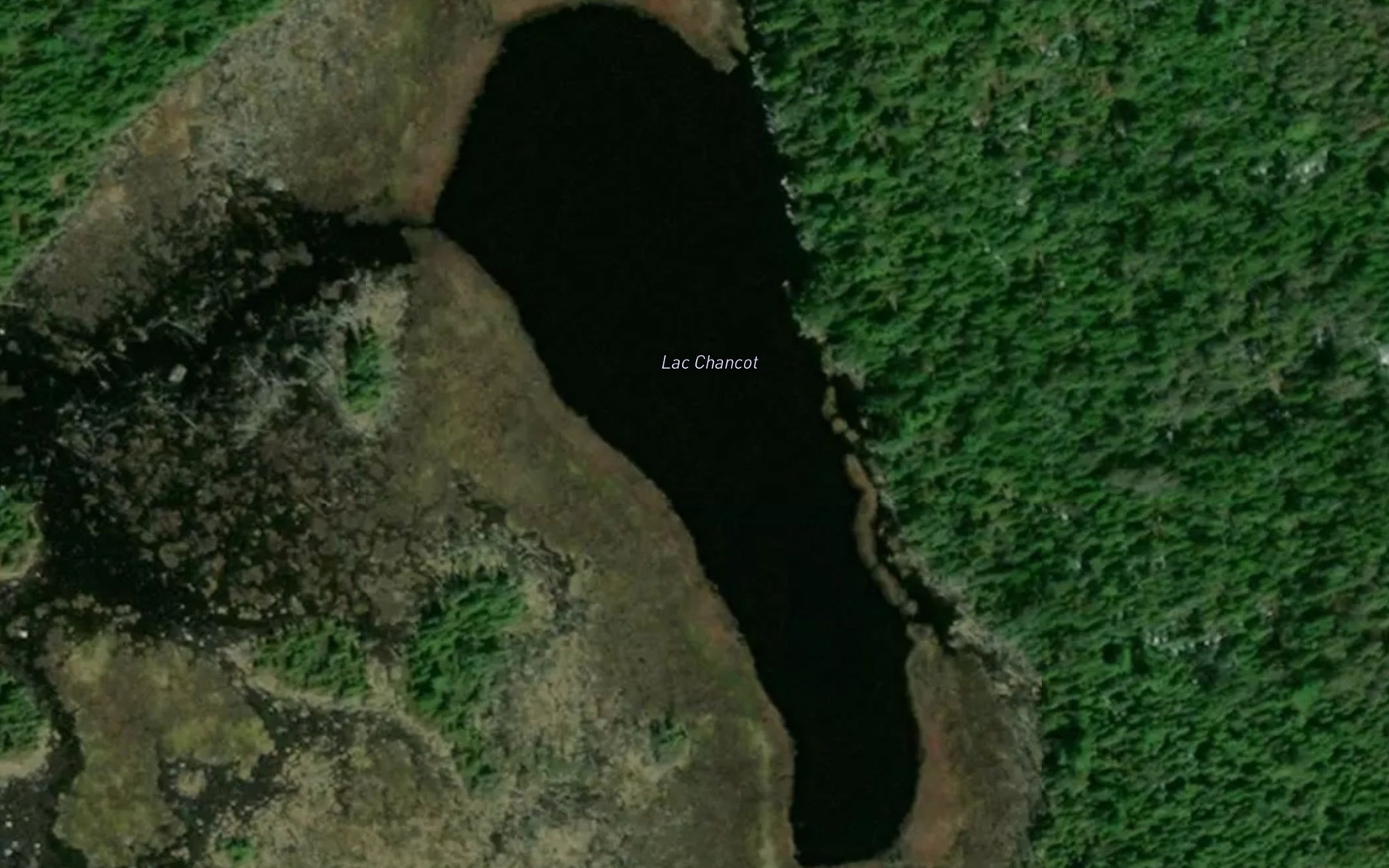 Satellite map of the Lac Chancot