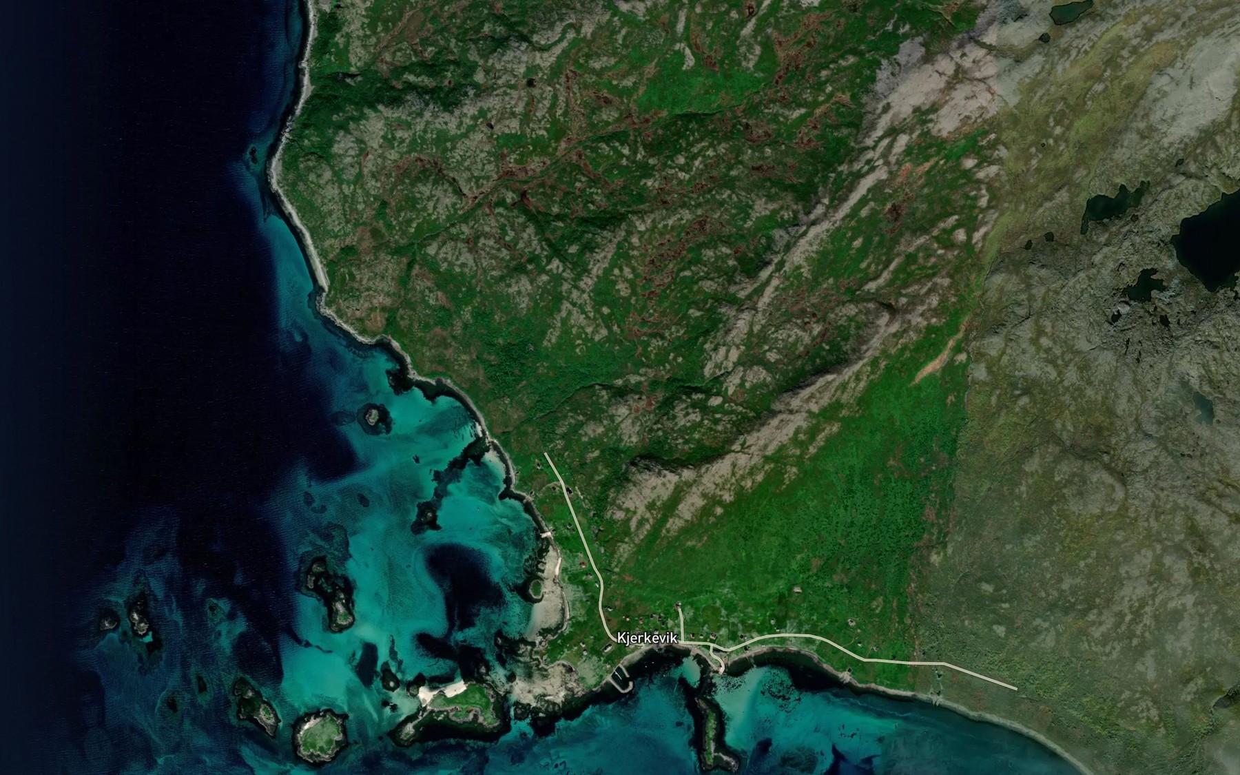 Satellite map of the Kleelva