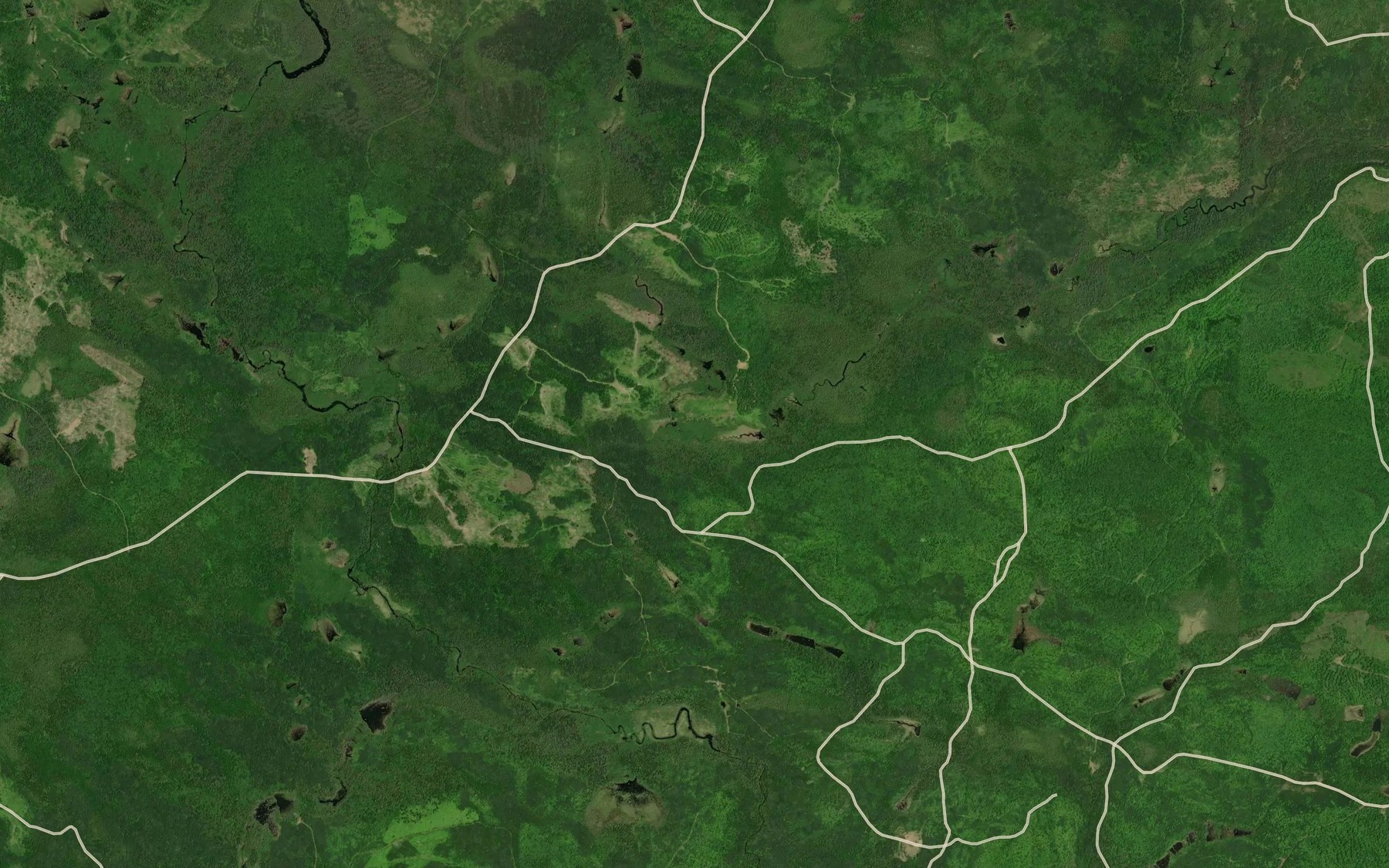 Satellite map of the Hockamin Creek