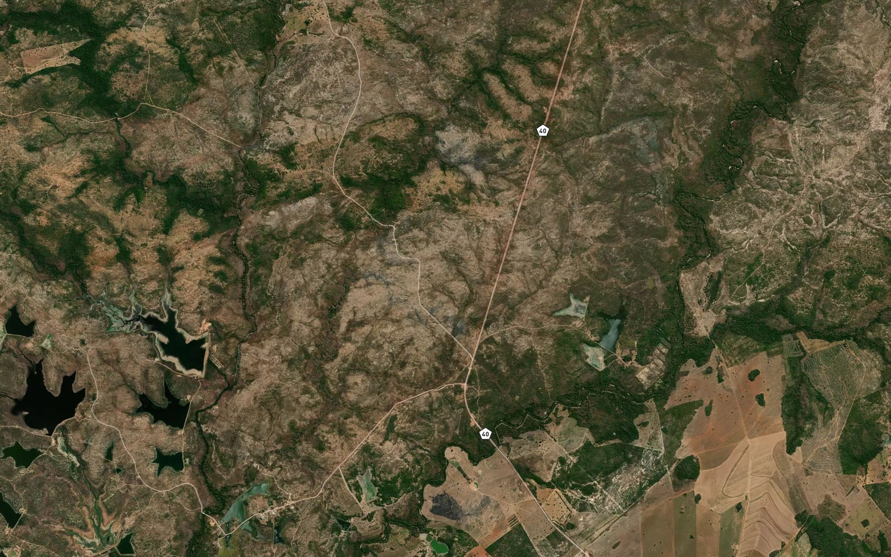 Satellite map of the Corrego Barriga Furada