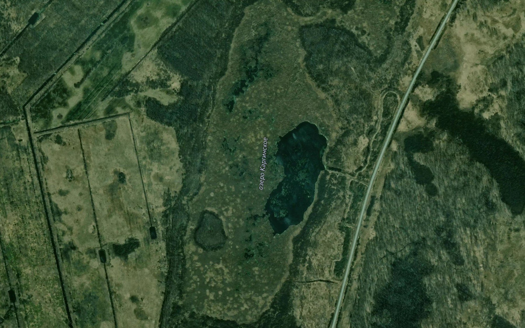 Satellite map of the Ozero Karginskoye
