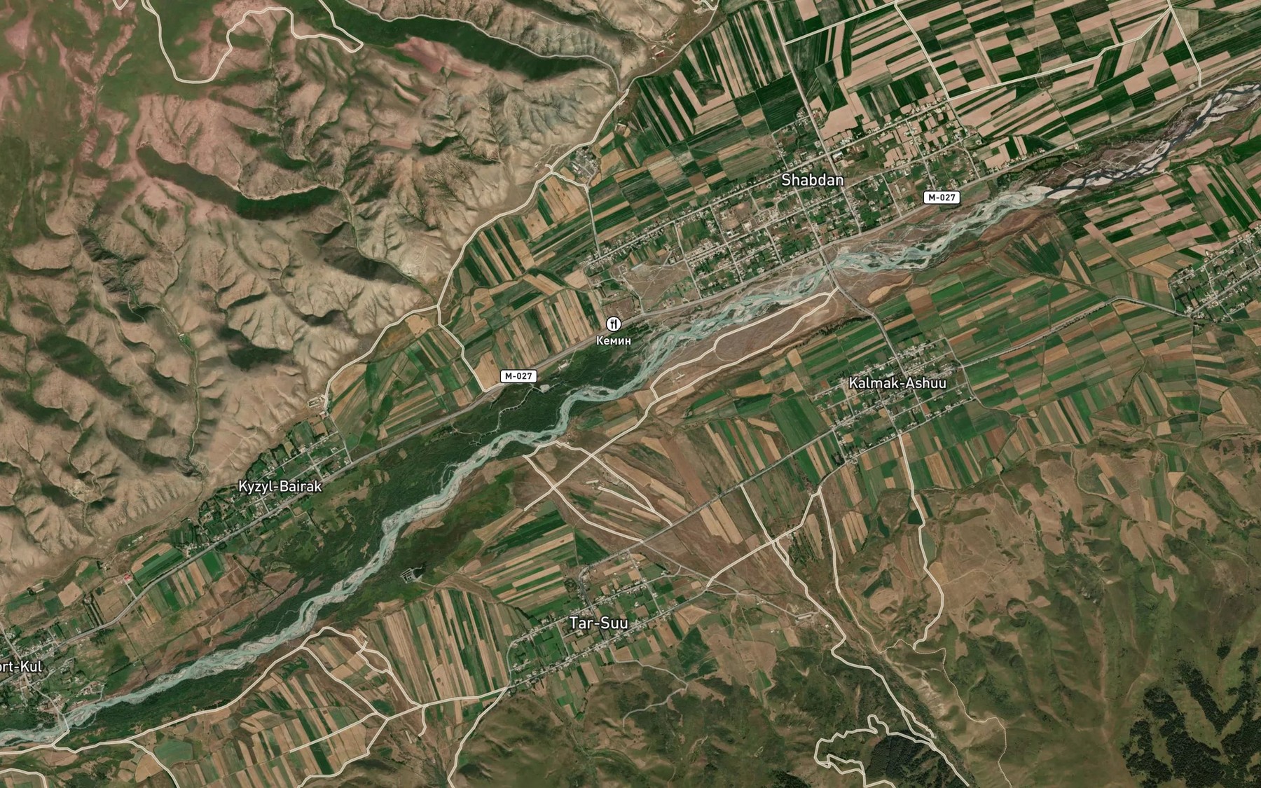 Satellite map of the Kalmak-Ashuu