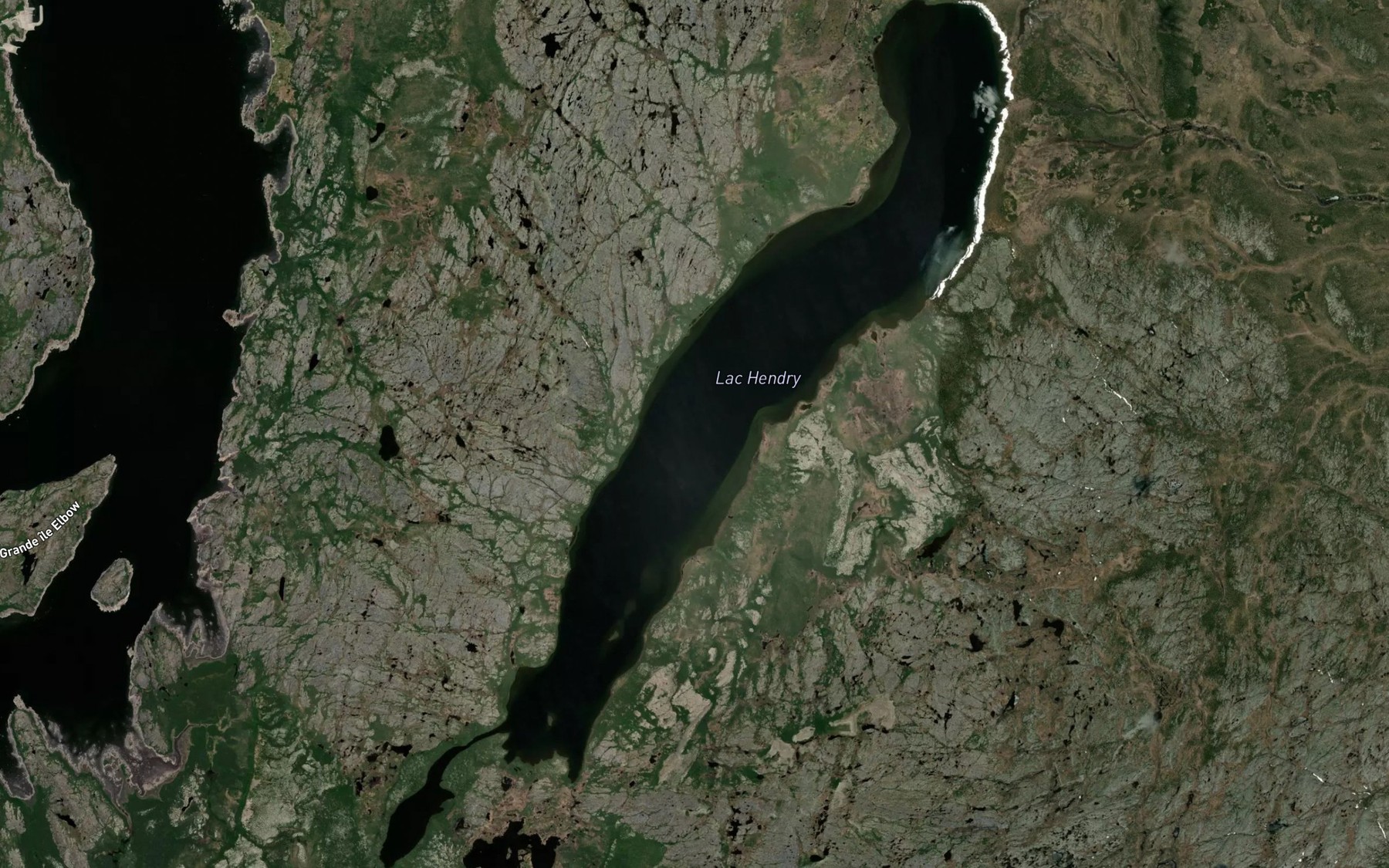 Satellite map of the Lac Hendry