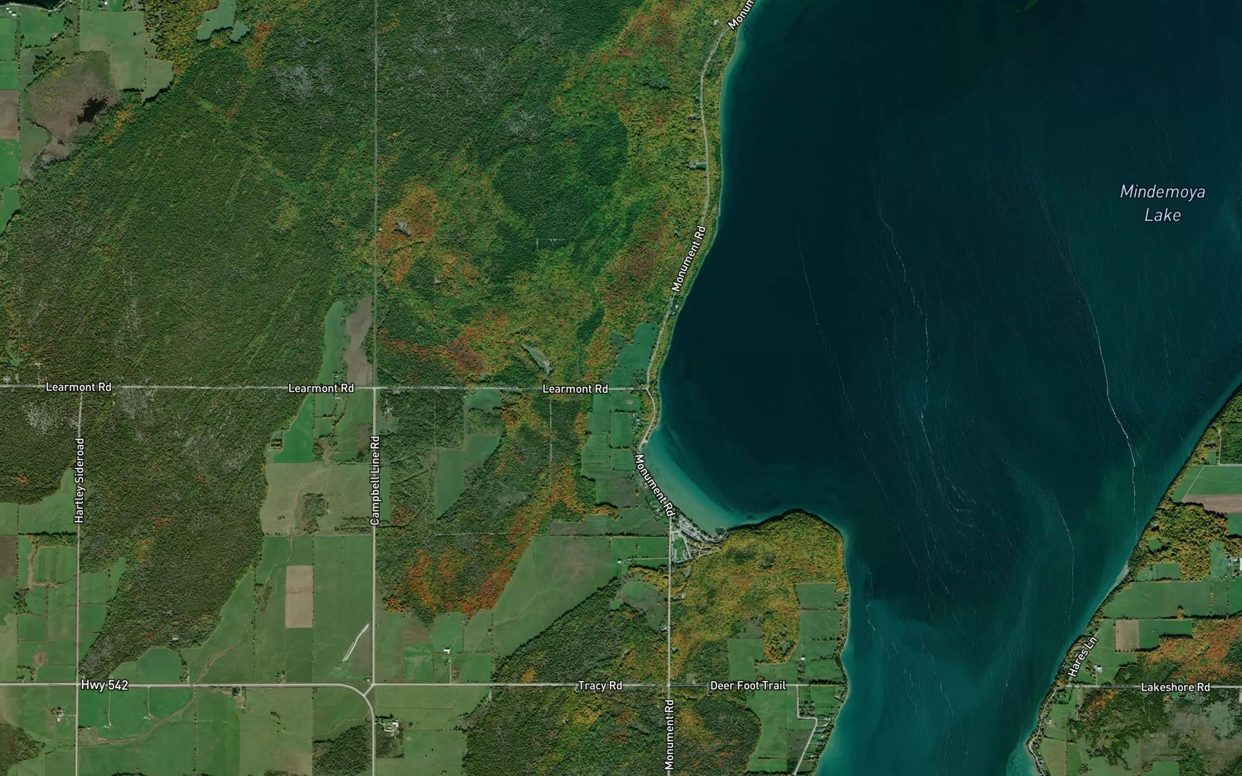 Satellite map of the Spring Bay