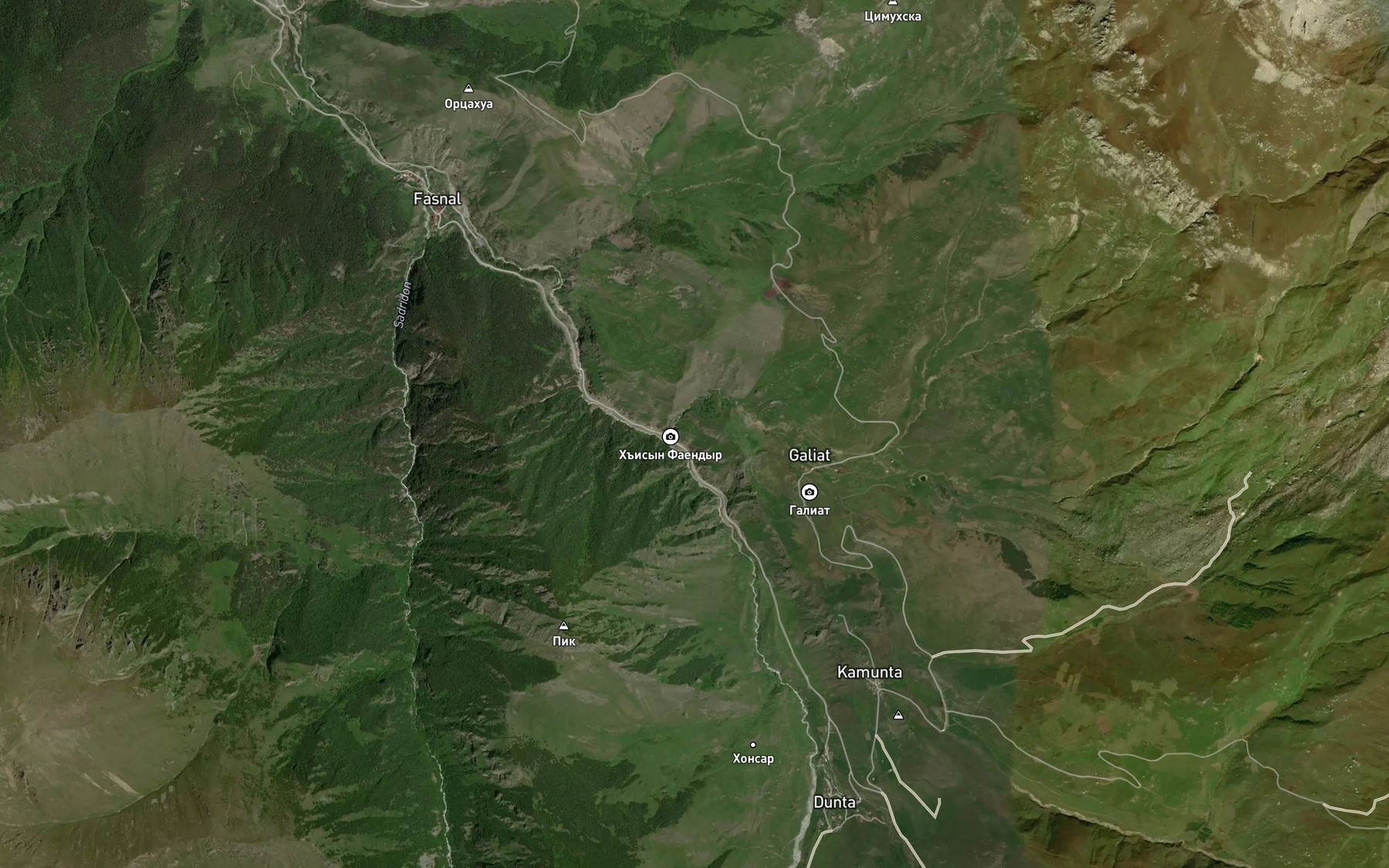 Satellite map of the Komidon