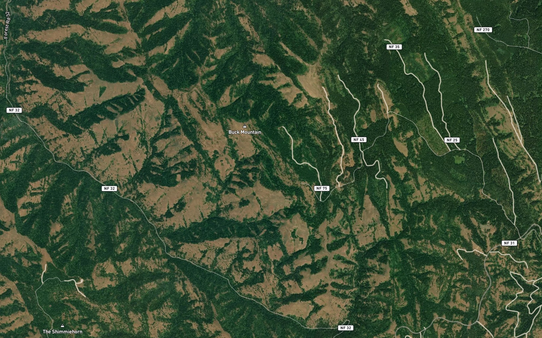 Satellite map of the Whitman Spring