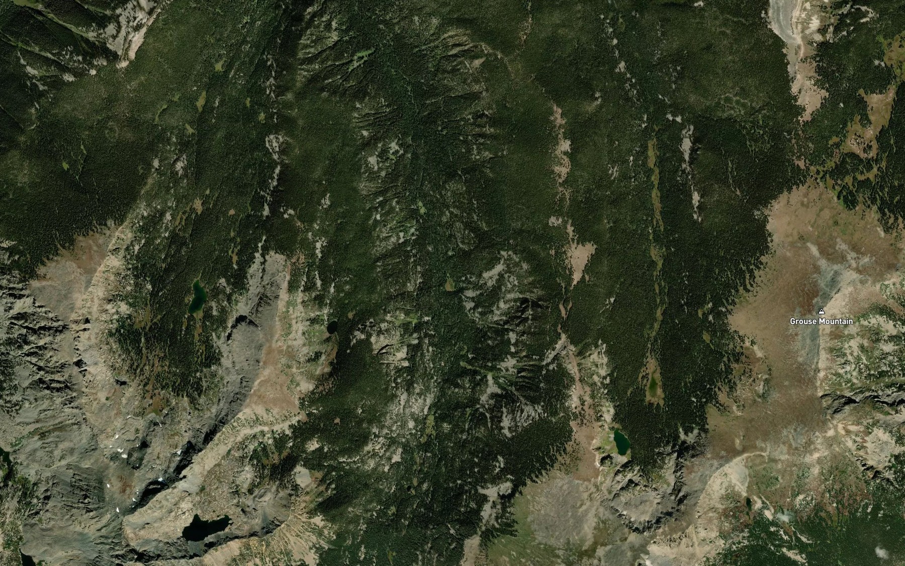Satellite map of the Boot Lake