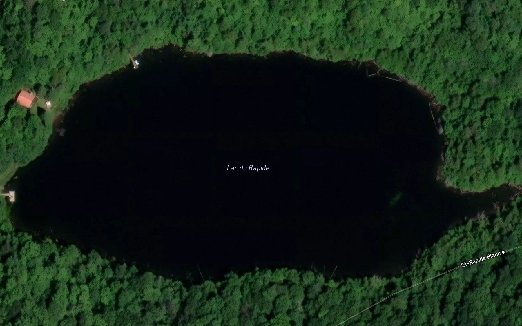 Satellite map of the Lac du Rapide