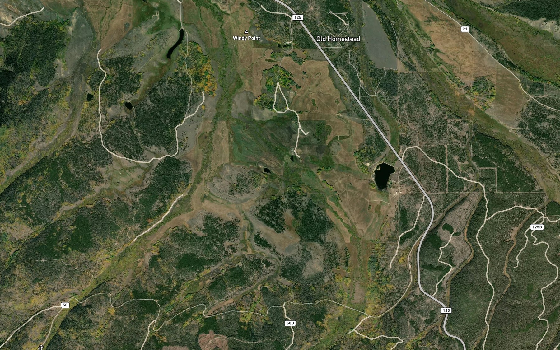 Satellite map of the Victor Ditch