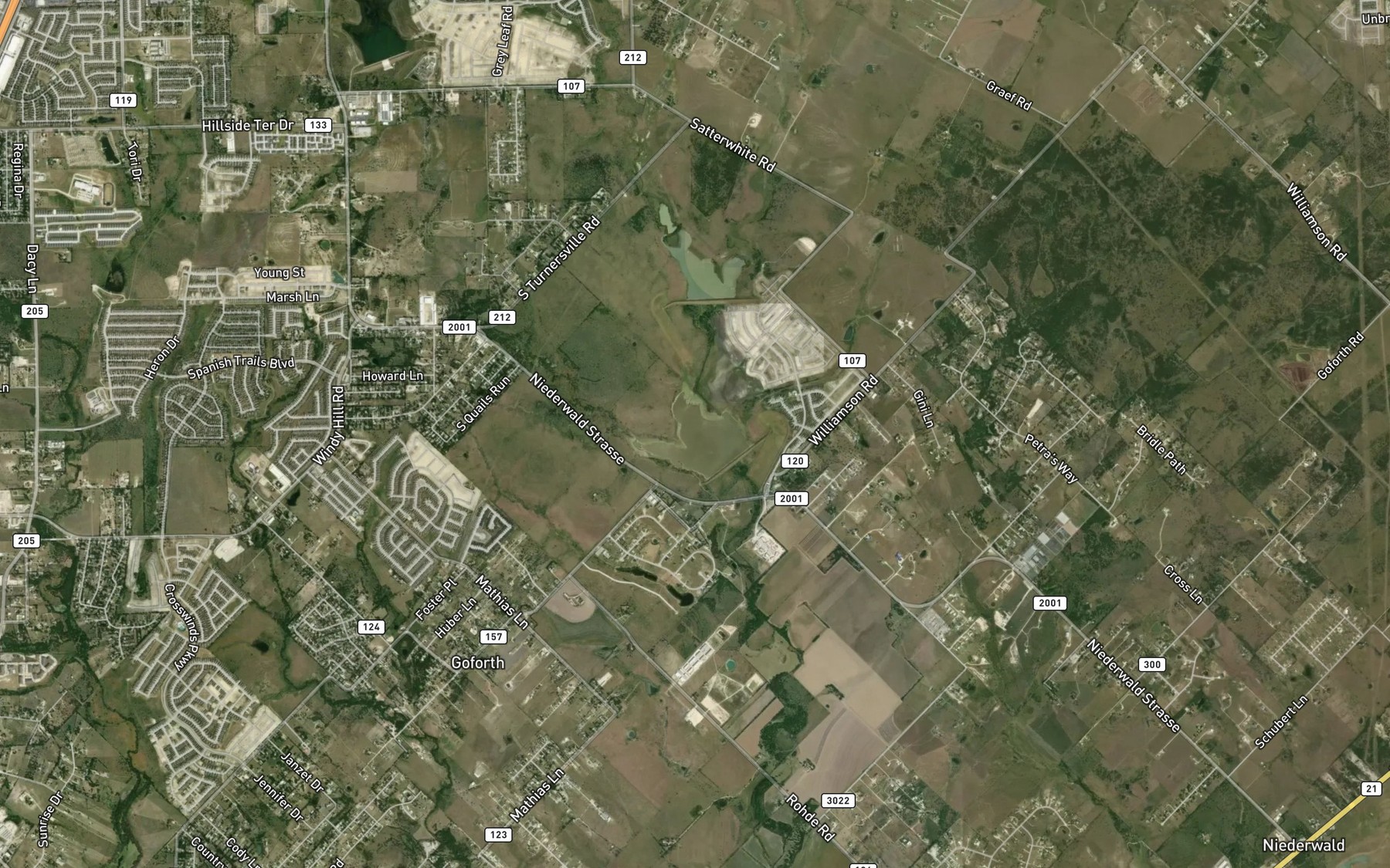 Satellite map of the Soil Conservation Service Site 12 Reservoir