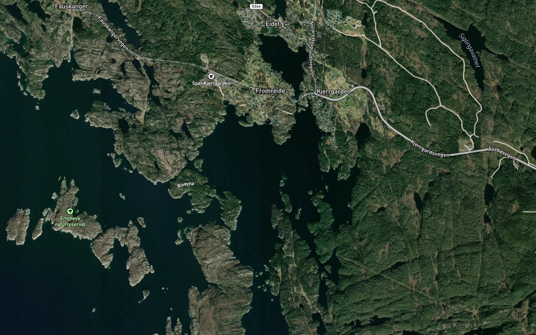 Satellite map of the Kjerrgardsosen