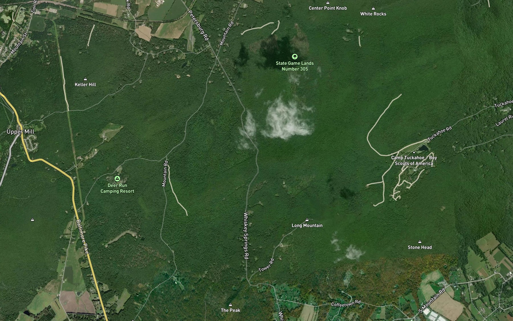 Satellite map of the Whisky Spring