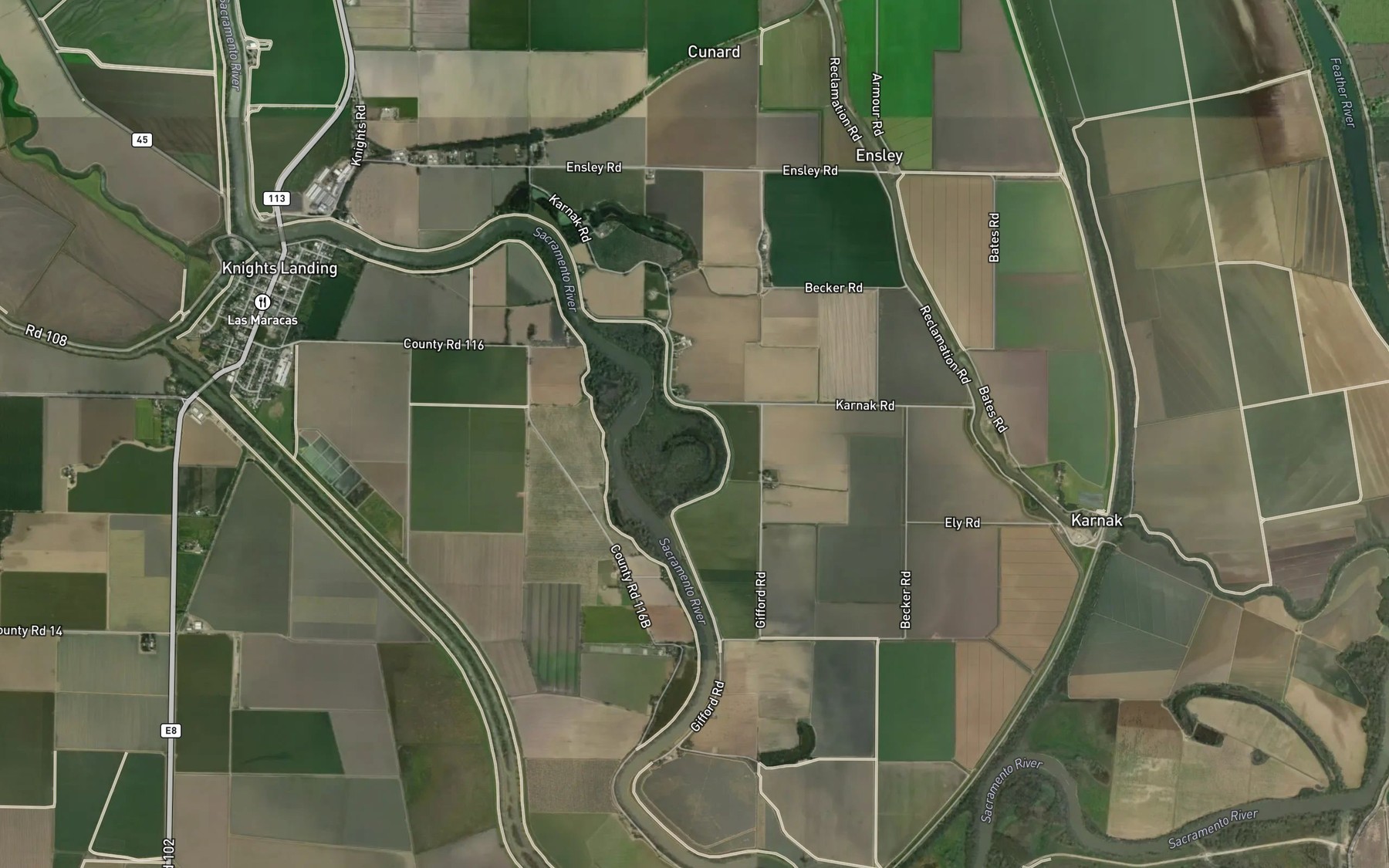 Satellite map of the Mary Lake
