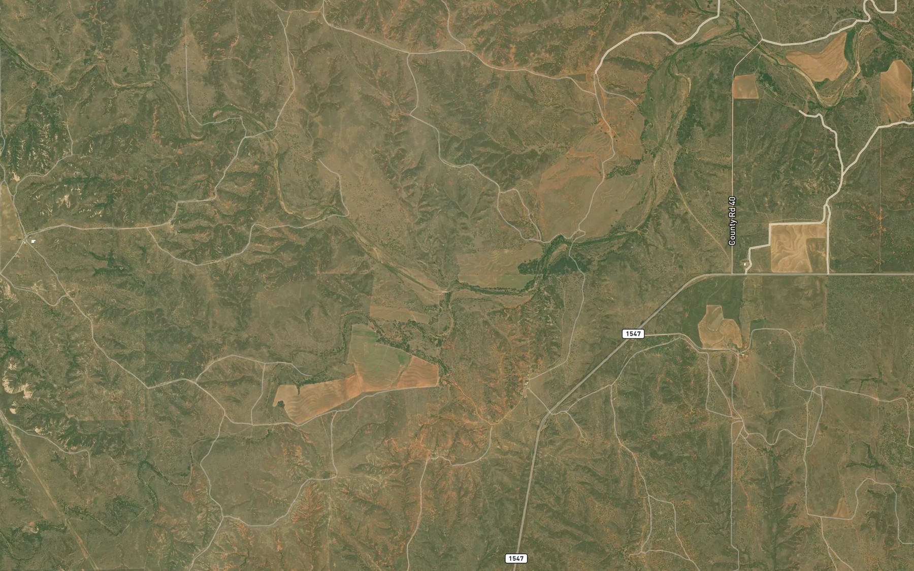 Satellite map of the North Fork Buck Creek