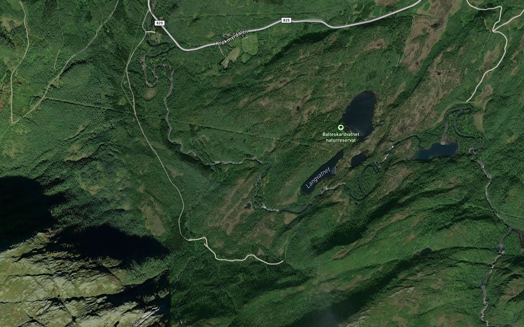 Satellite map of the Kistefossen