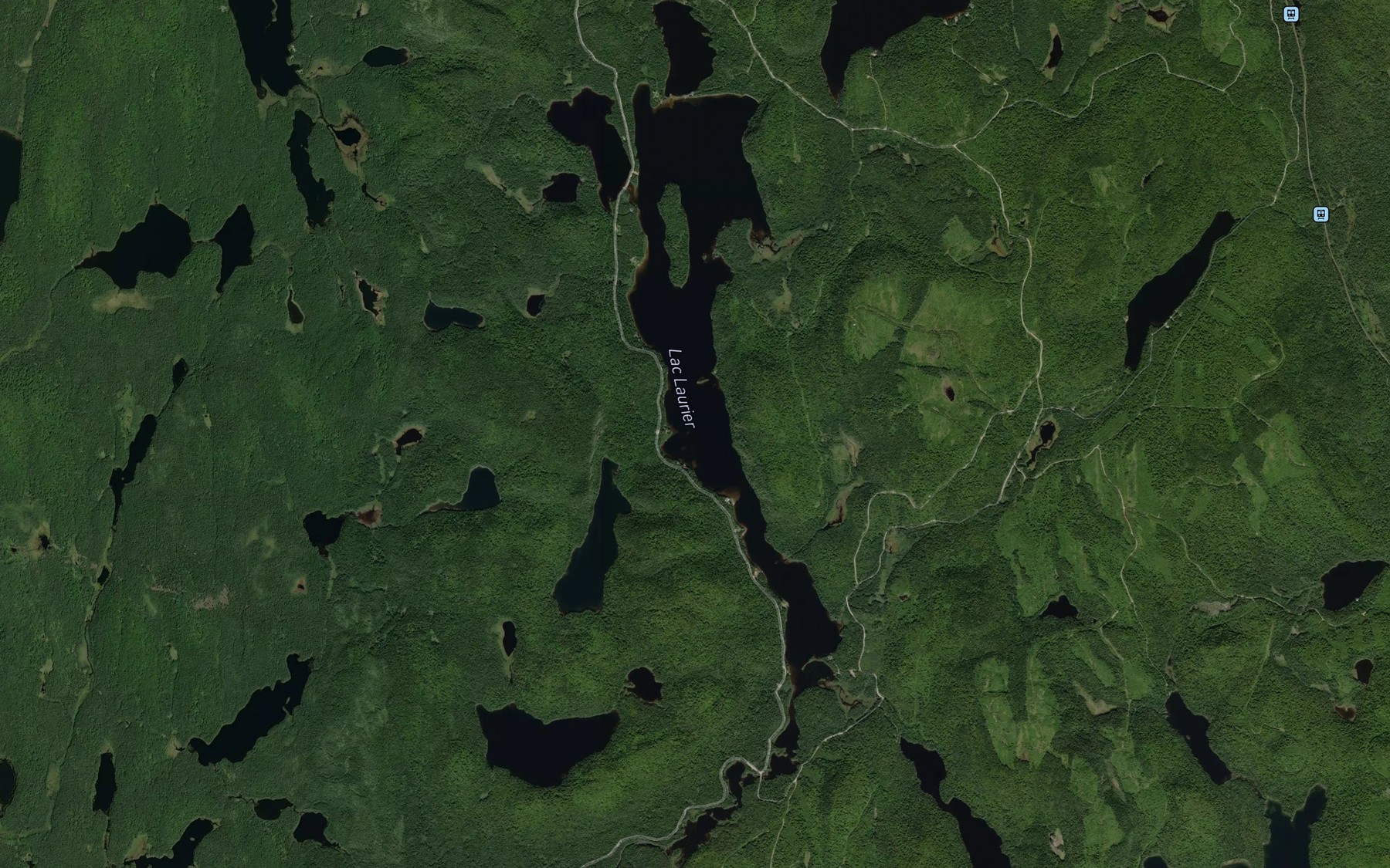 Satellite map of the Lac Laurier