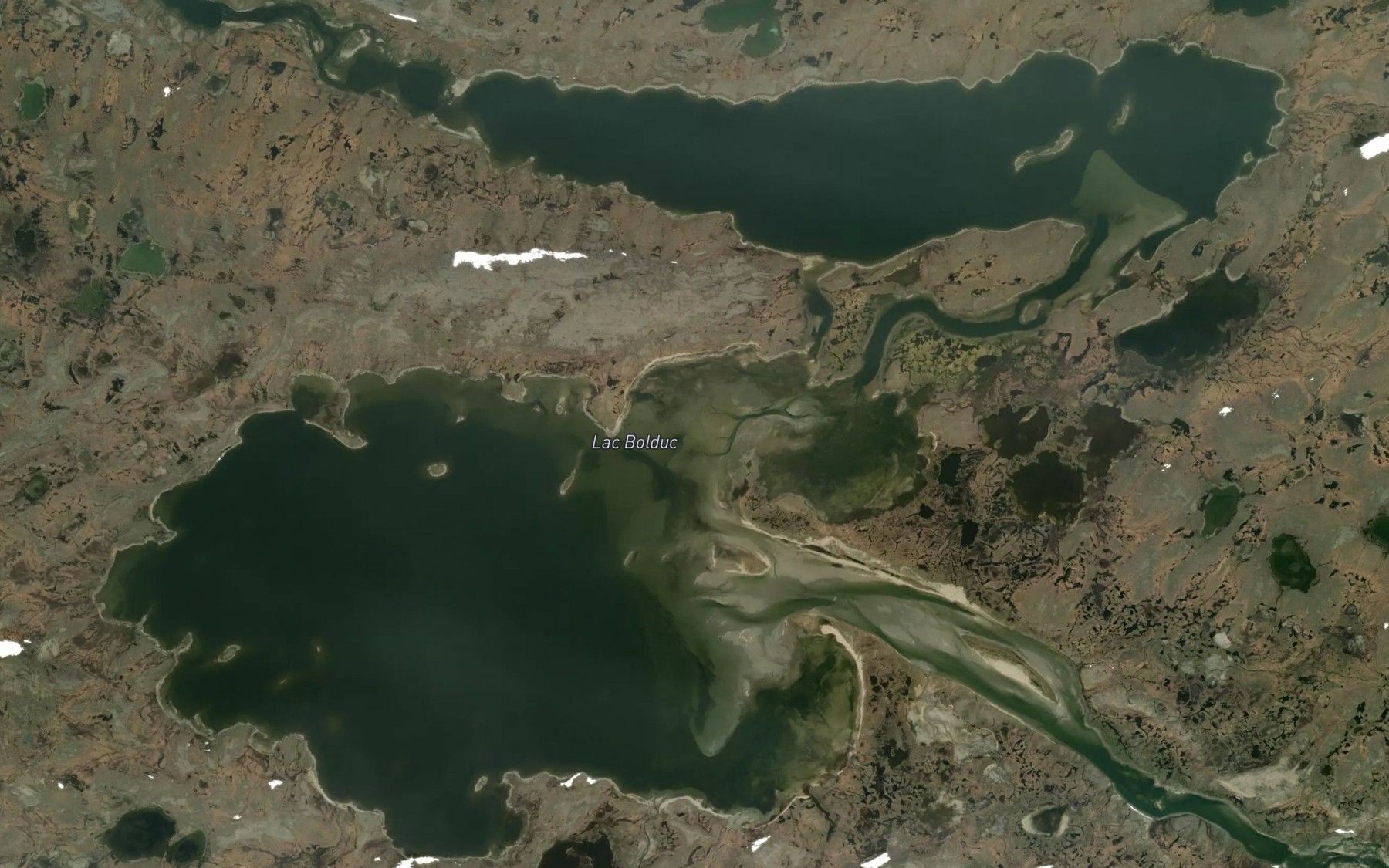 Satellite map of the Lac Bolduc