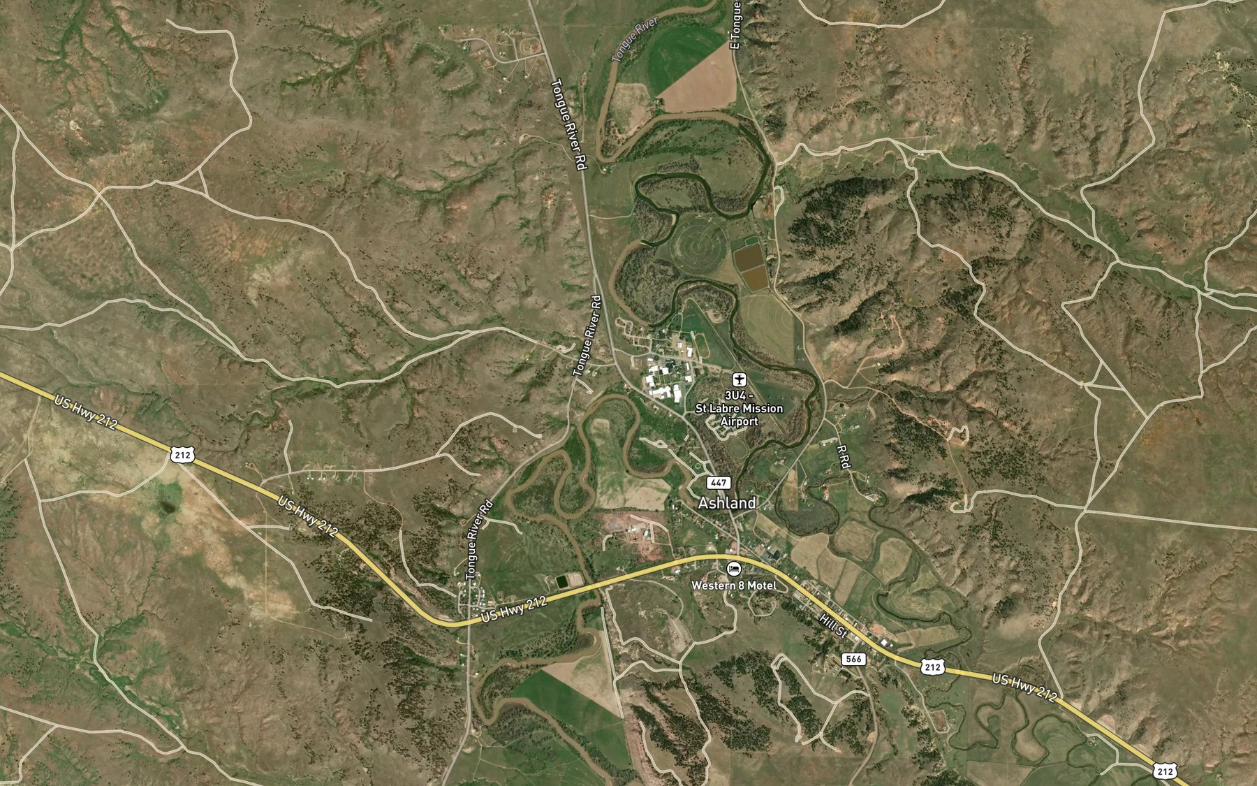 Satellite map of the Walking Horse Creek