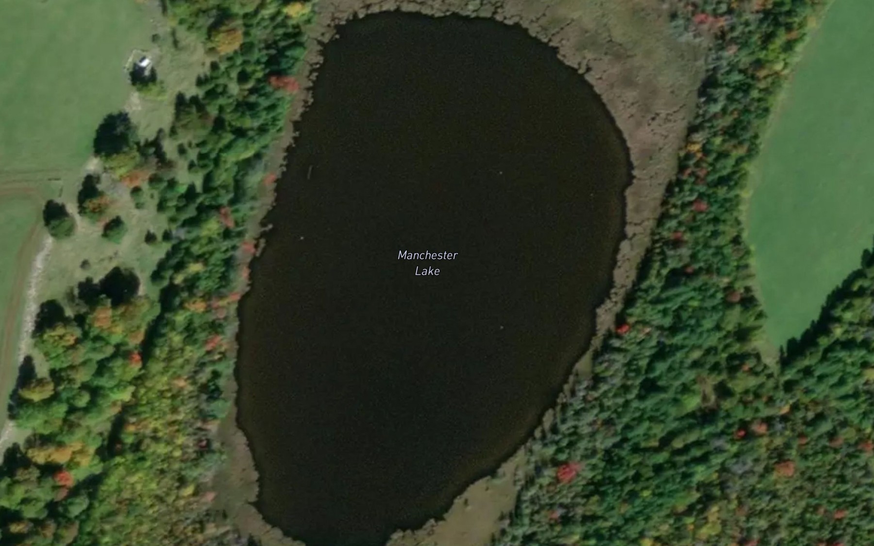 Satellite map of the Manchester Lake