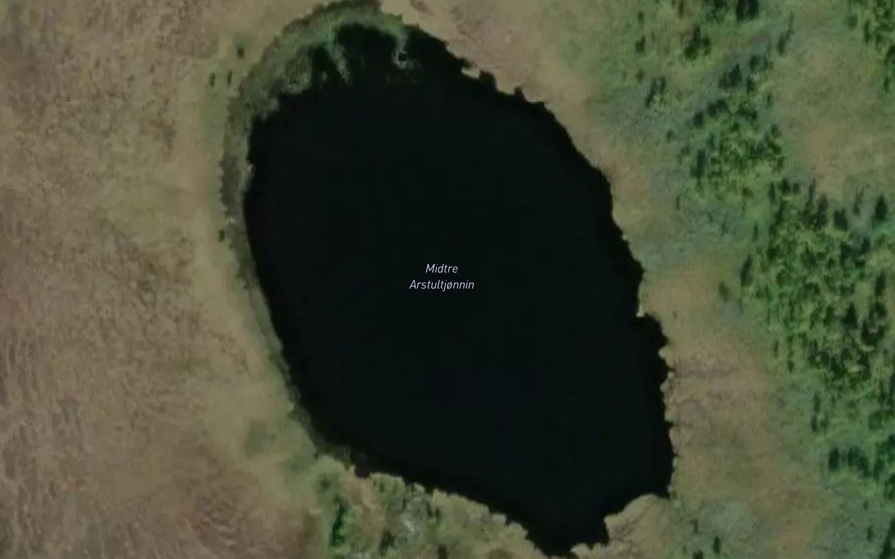 Satellite map of the Midtre Arstultjonnin