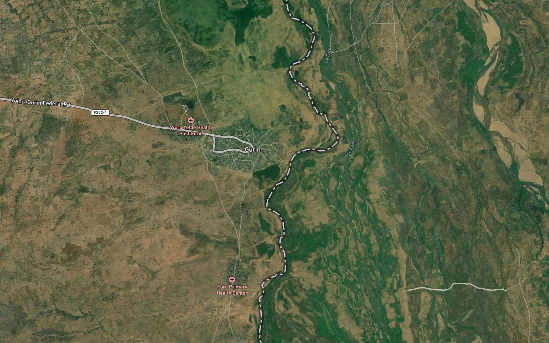 Satellite map of the Lake Gurin
