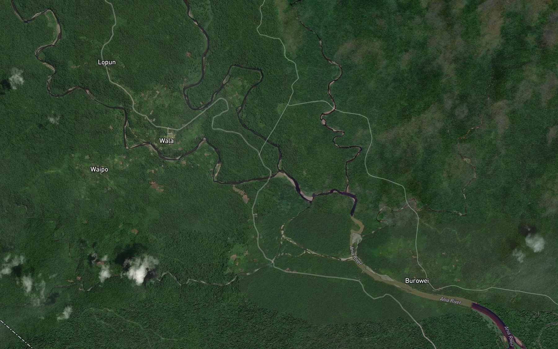 Satellite map of the Wala River