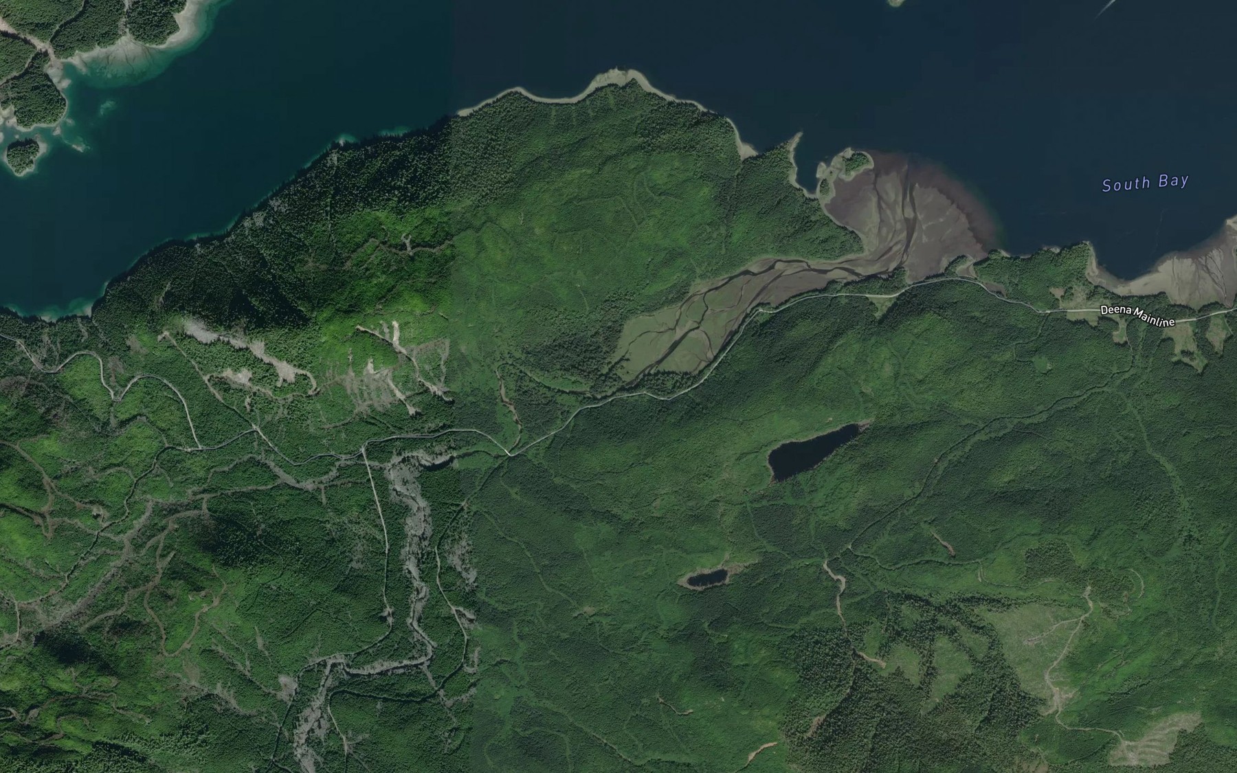 Satellite map of the Deena Creek