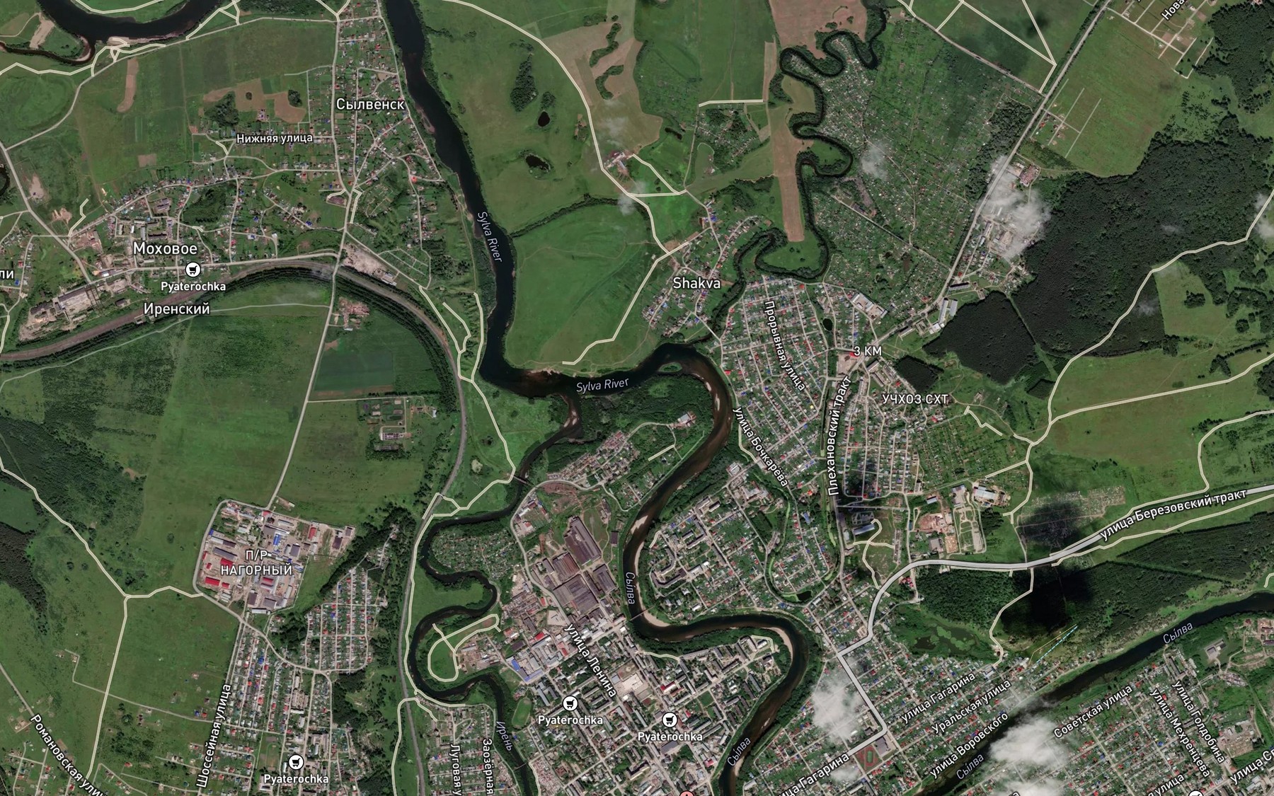 Satellite map of the Iren'