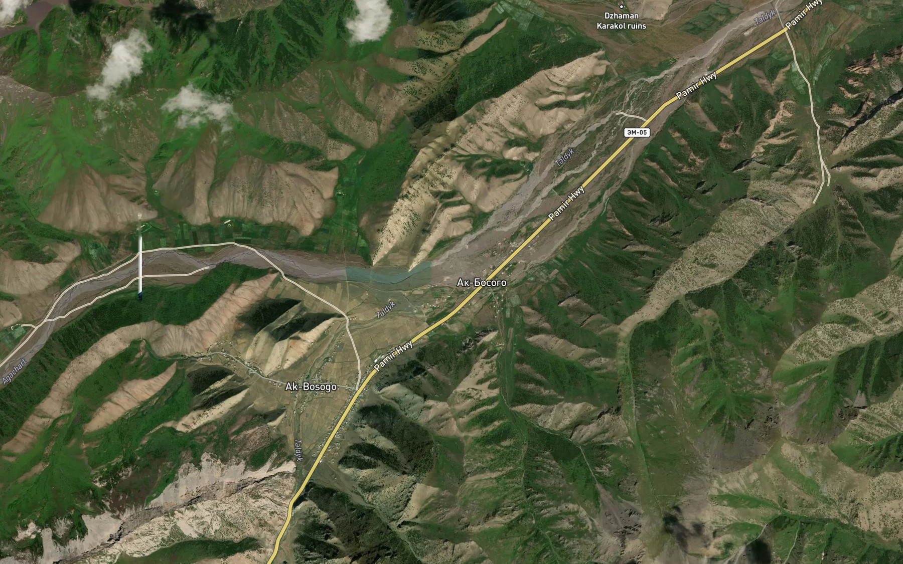 Satellite map of the Agachart
