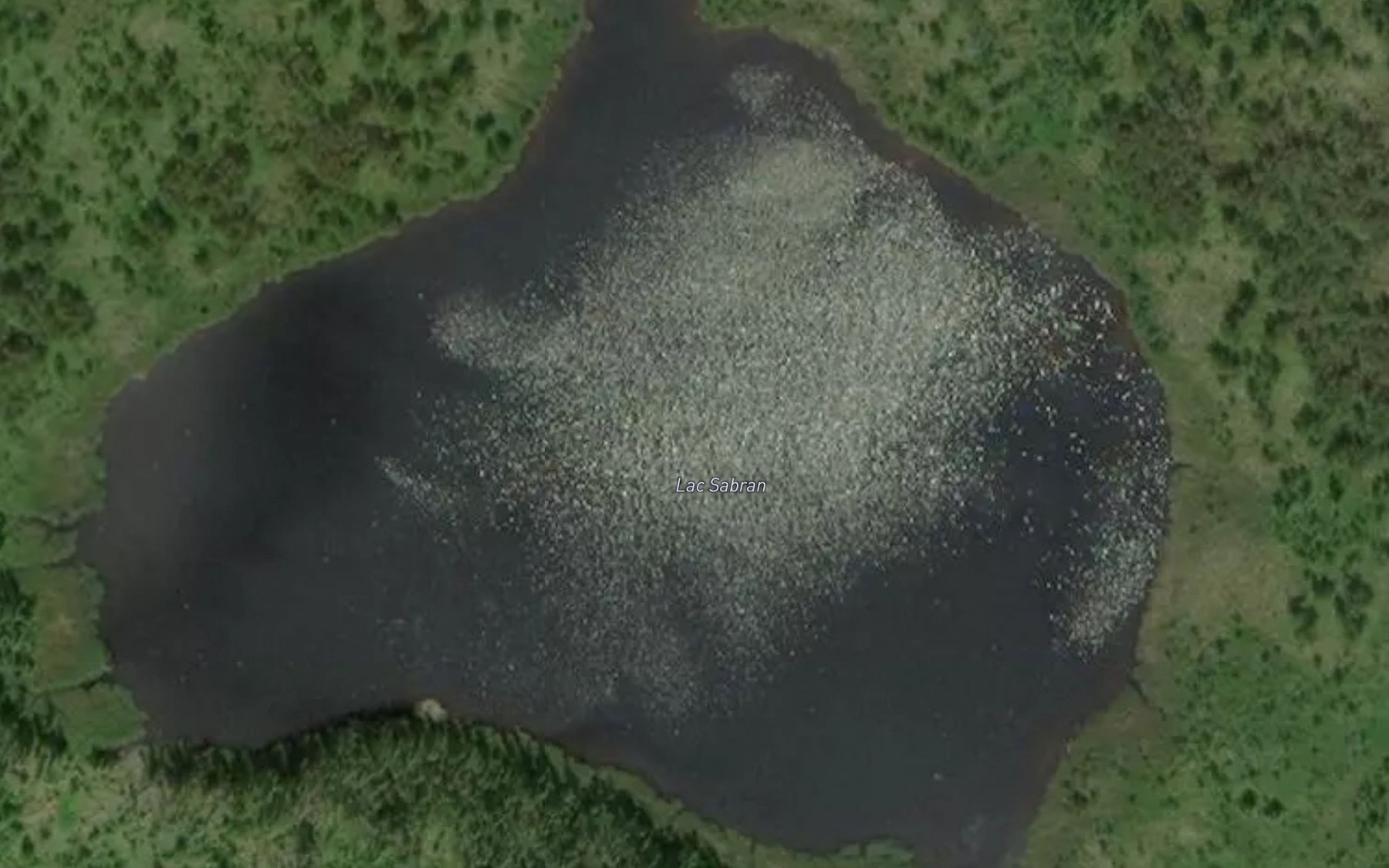 Satellite map of the Lac Sabran