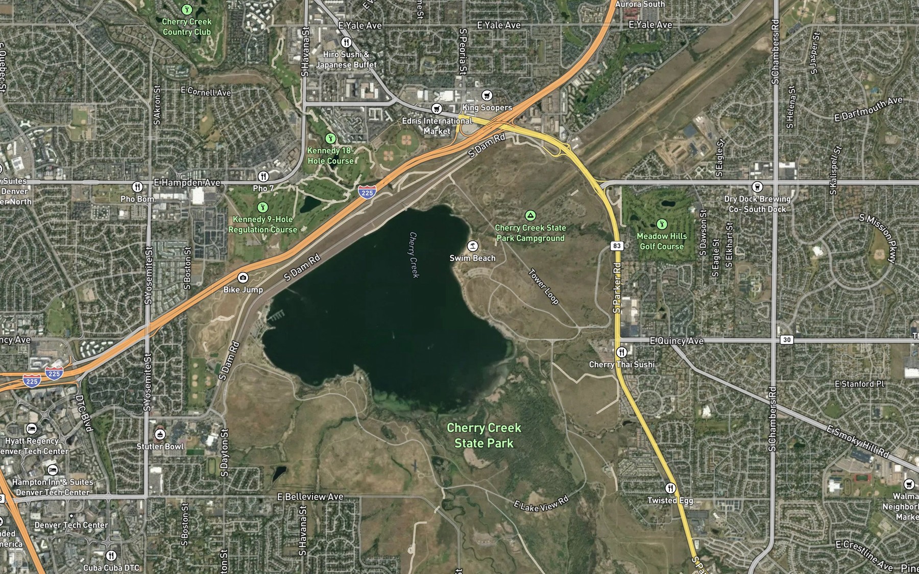 Satellite map of the Spot 7