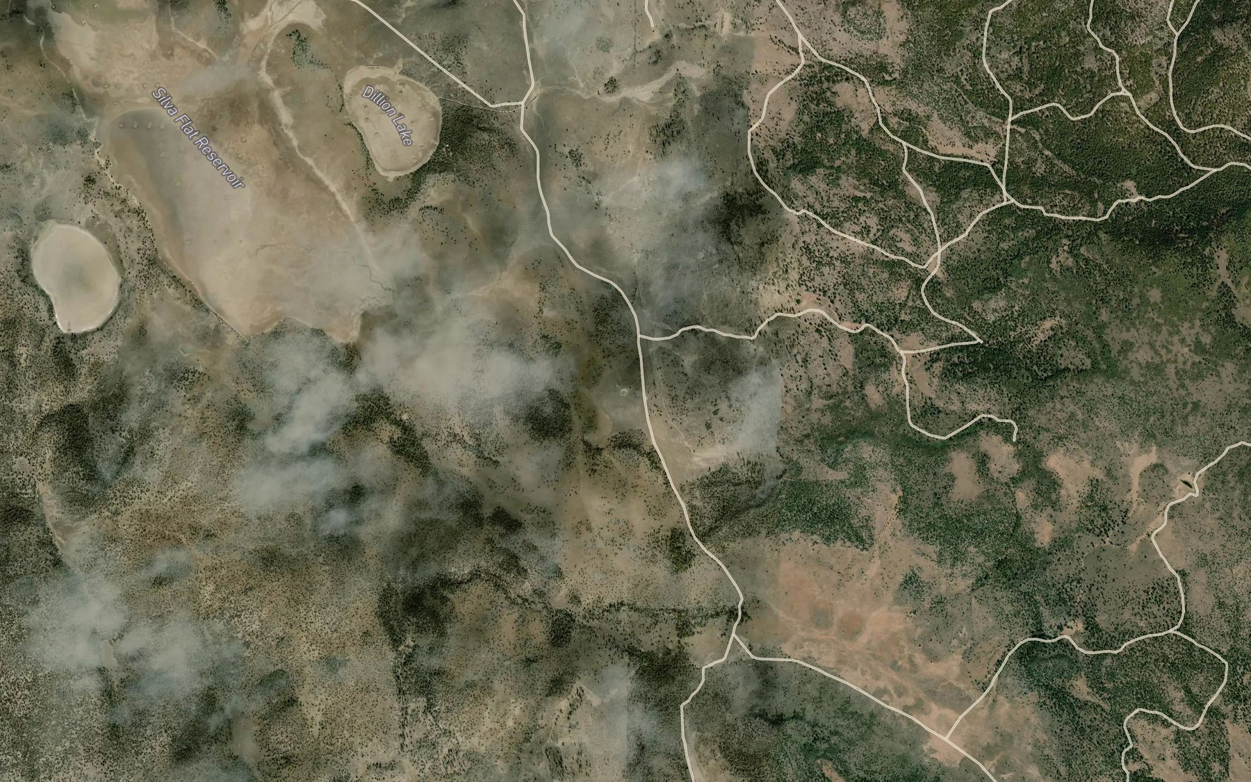 Satellite map of the Clay Flat Reservoir