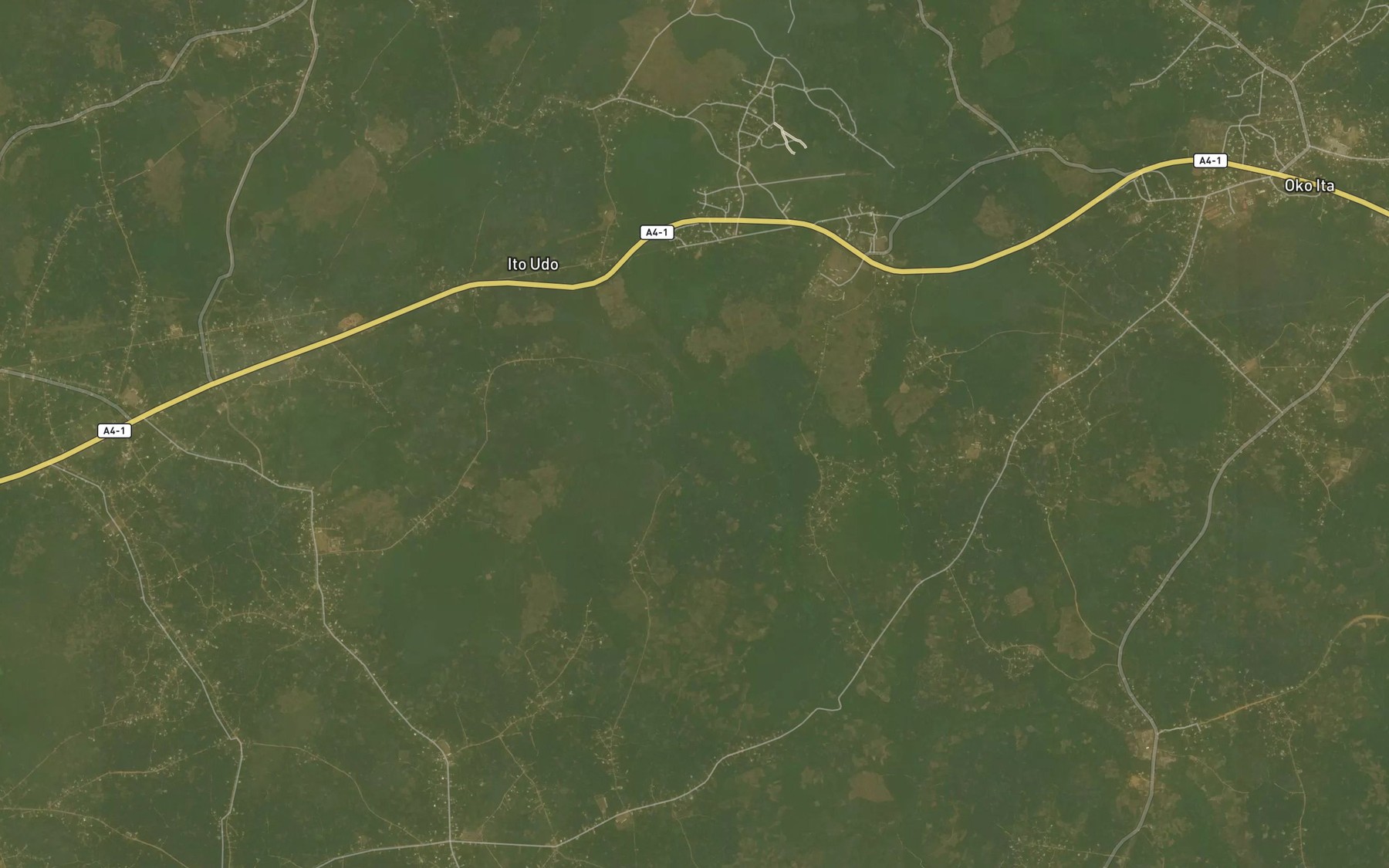 Satellite map of the River Iyere