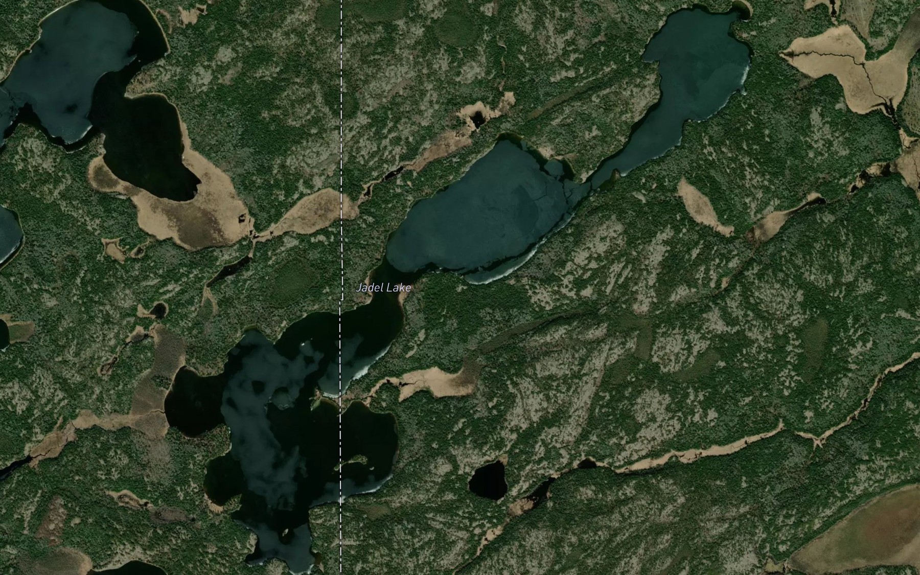 Satellite map of the Jadel Lake