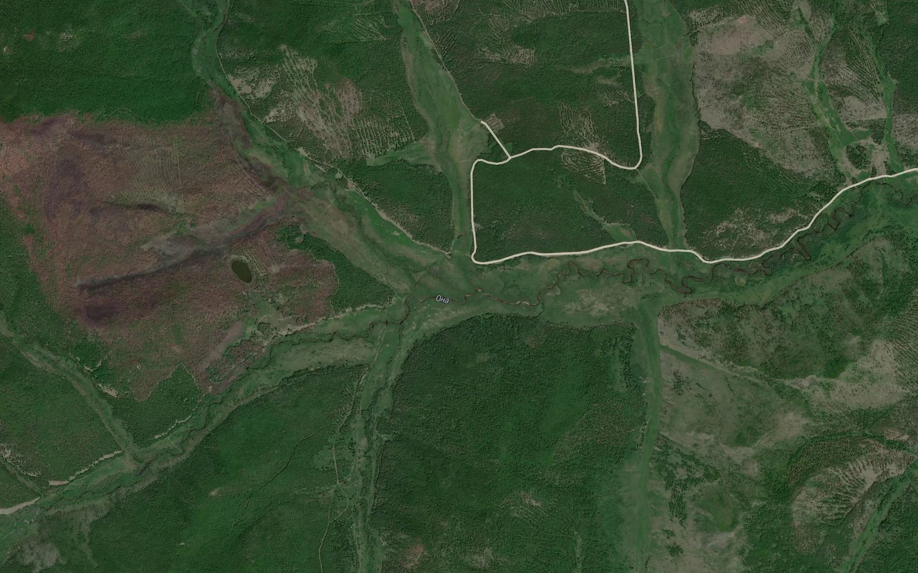 Satellite map of the Aralan